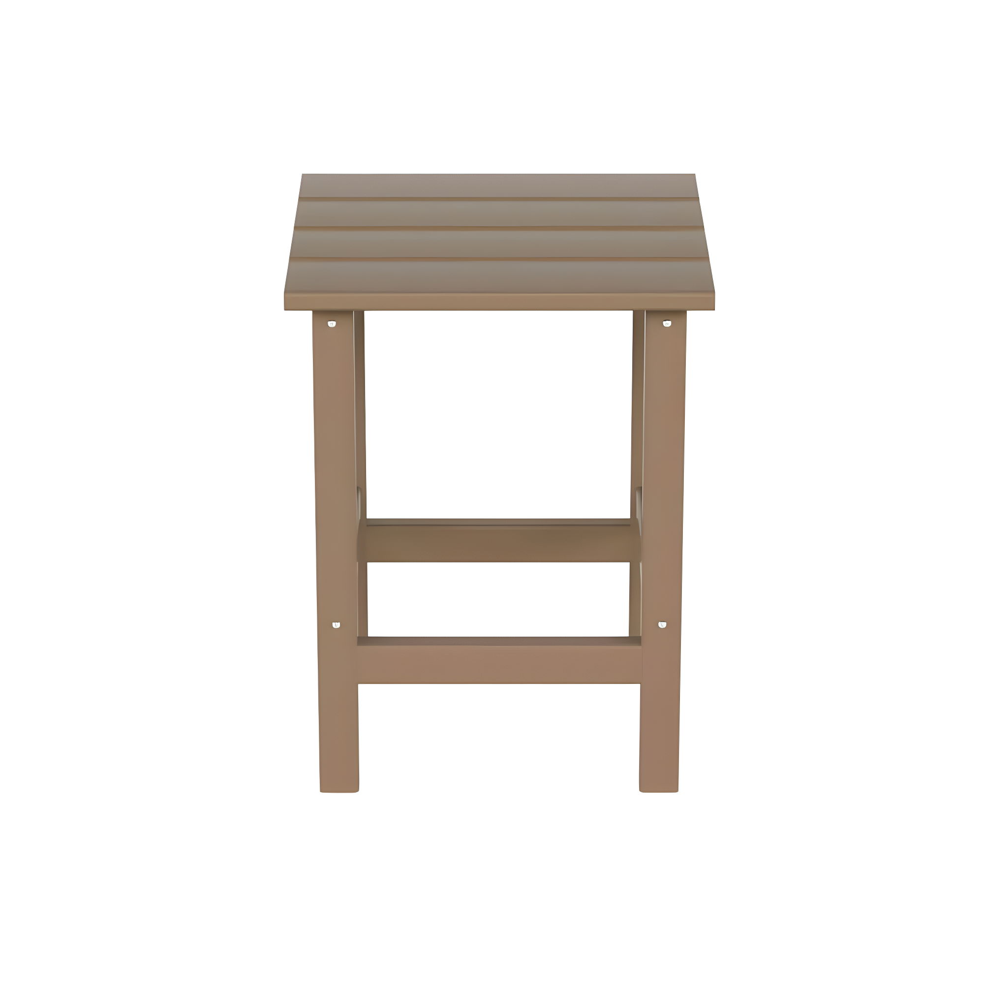 Polytrends  Laguna Hdpe All Weather Outdoor Patio Square Side Table Weathered Wood