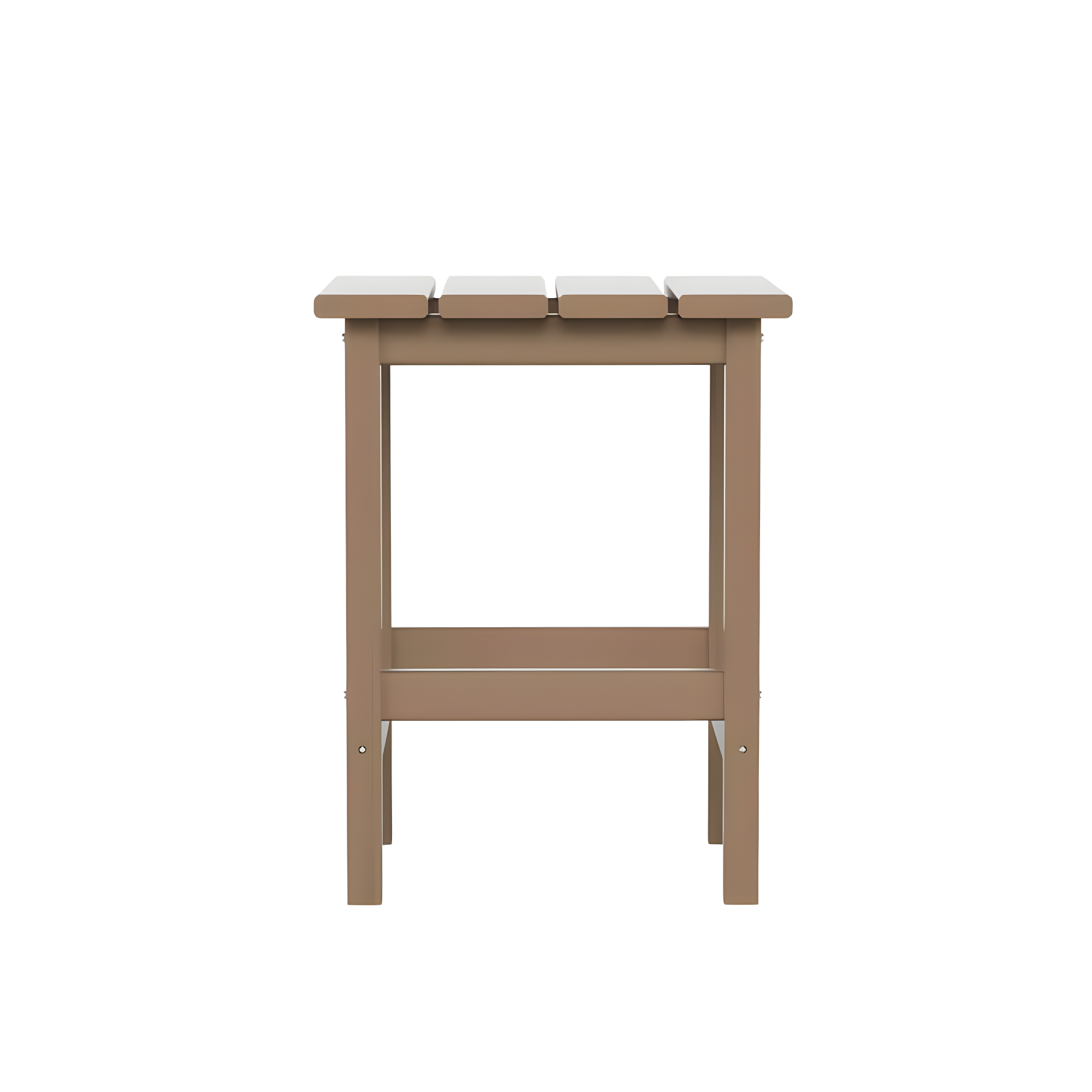 Polytrends  Laguna Hdpe All Weather Outdoor Patio Square Side Table Weathered Wood