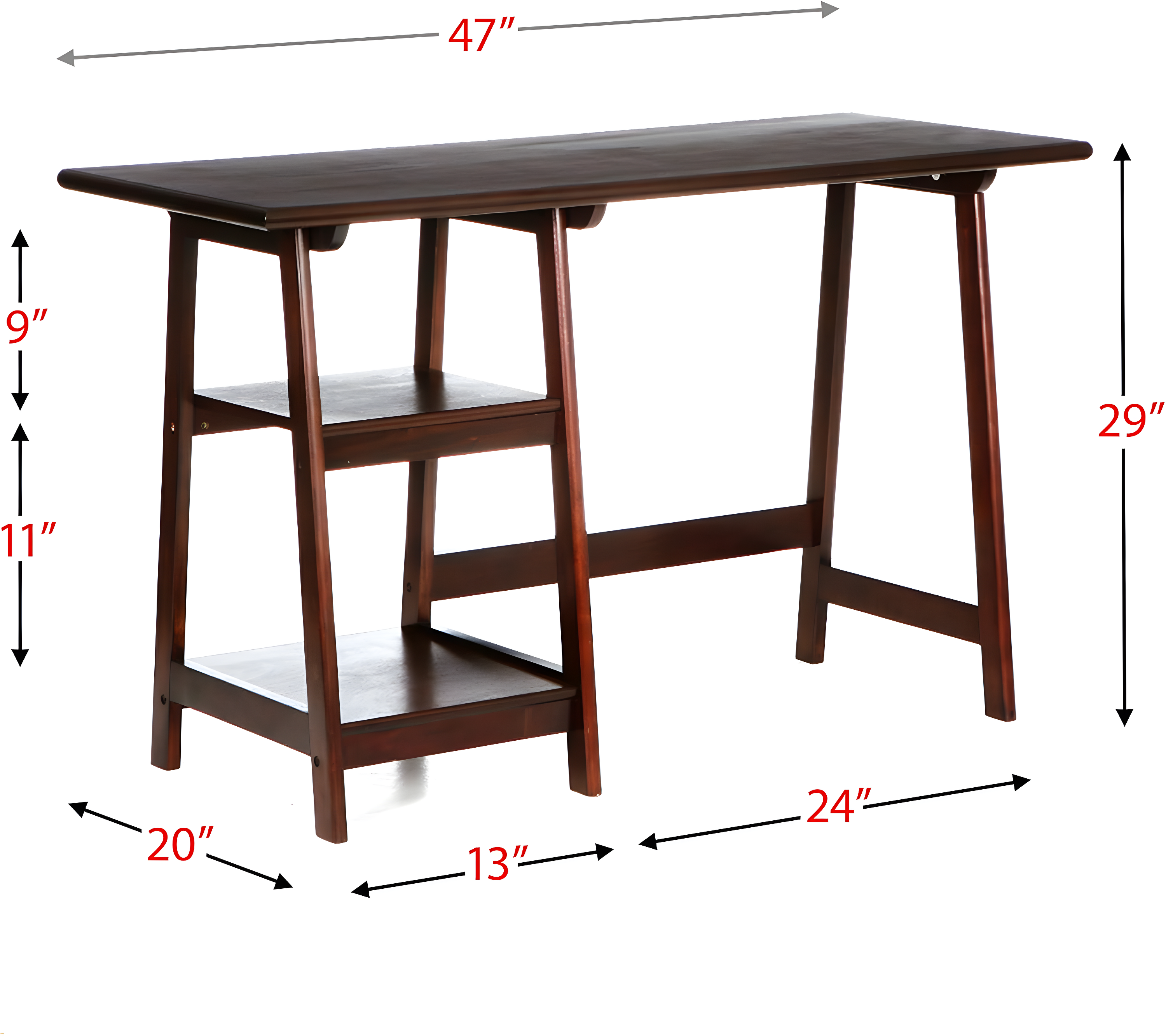 SEI Furniture Gavin Desk in Espresso