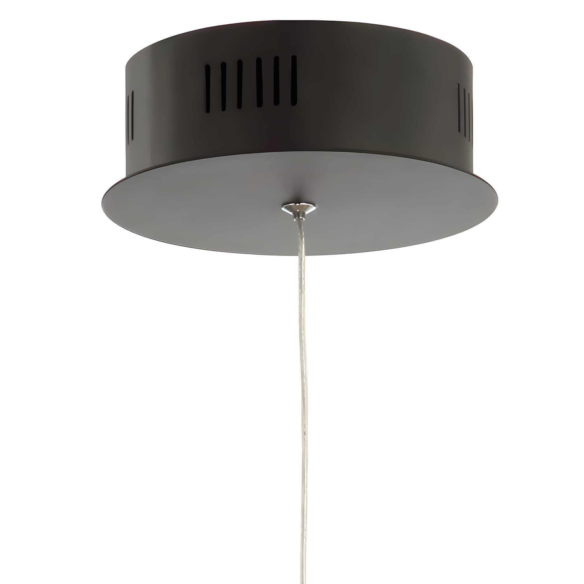 Loop 7.75" Adjustable Integrated LED Metal Ring Pendant, Black