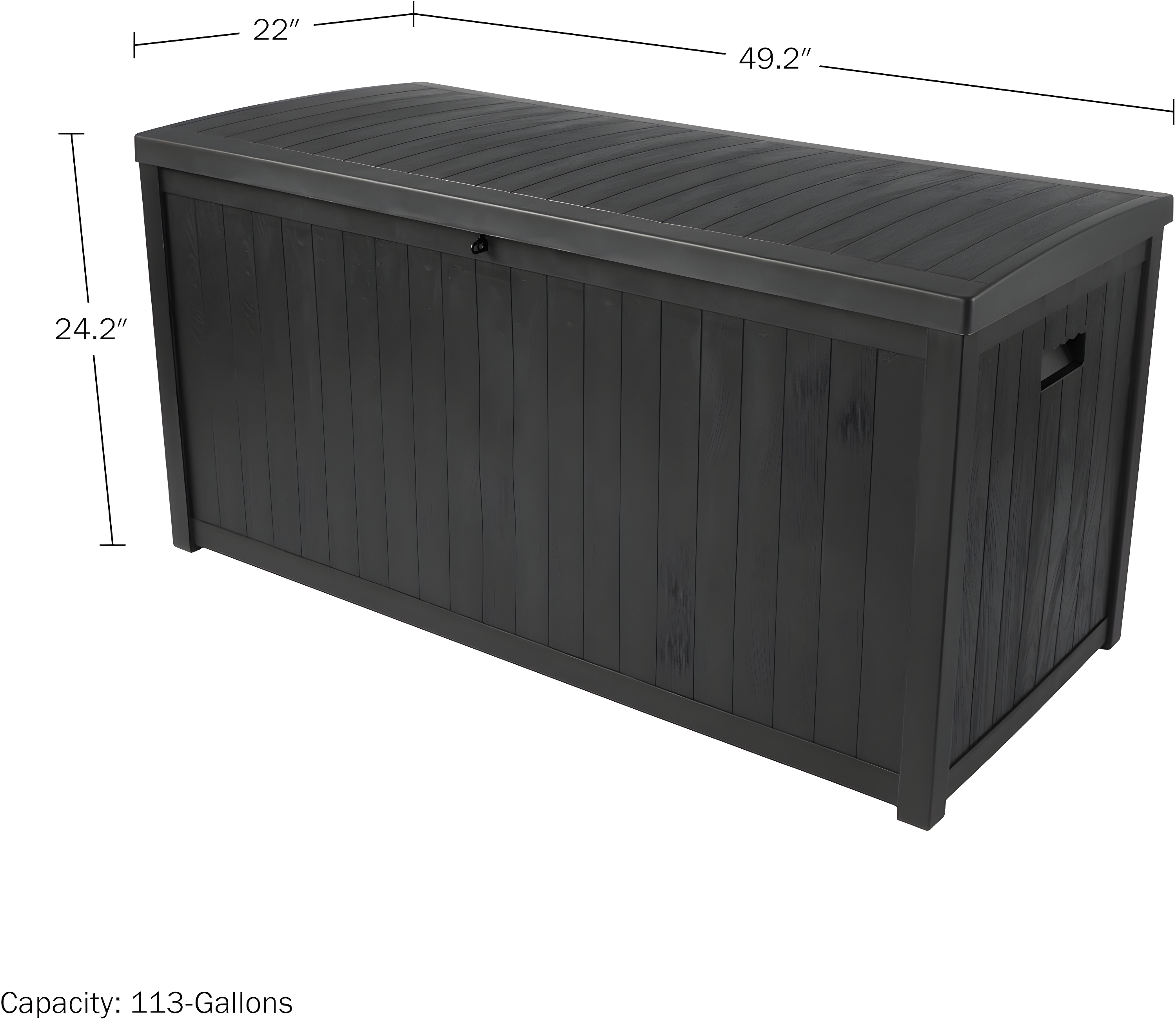 Pure Garden Outdoor Storage Box - 113 Gallon Lockable Deck Box for Pool Accessories, Patio Furniture Cushions, or Package Delivery for Outside by Pure Garden