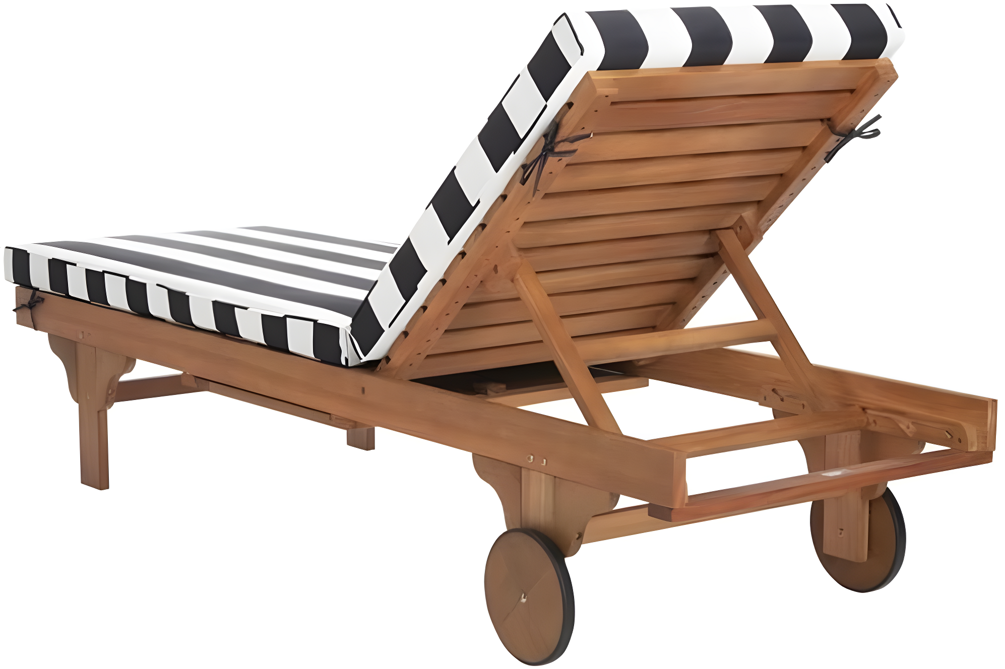 Newport Lounge Chair - Outdoor - PAT7022 - Natural/Black Stripe -Safavieh