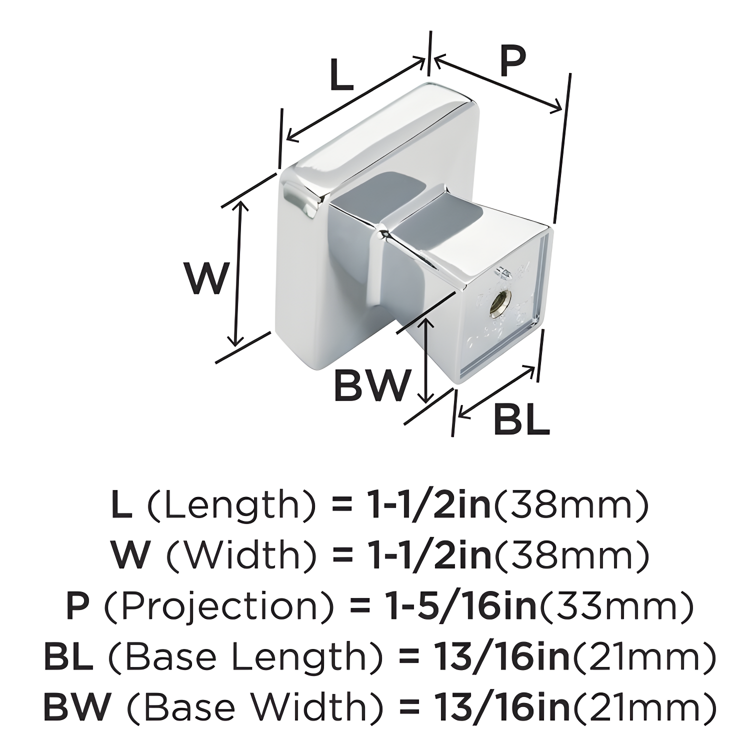 Blackrock Square Knob