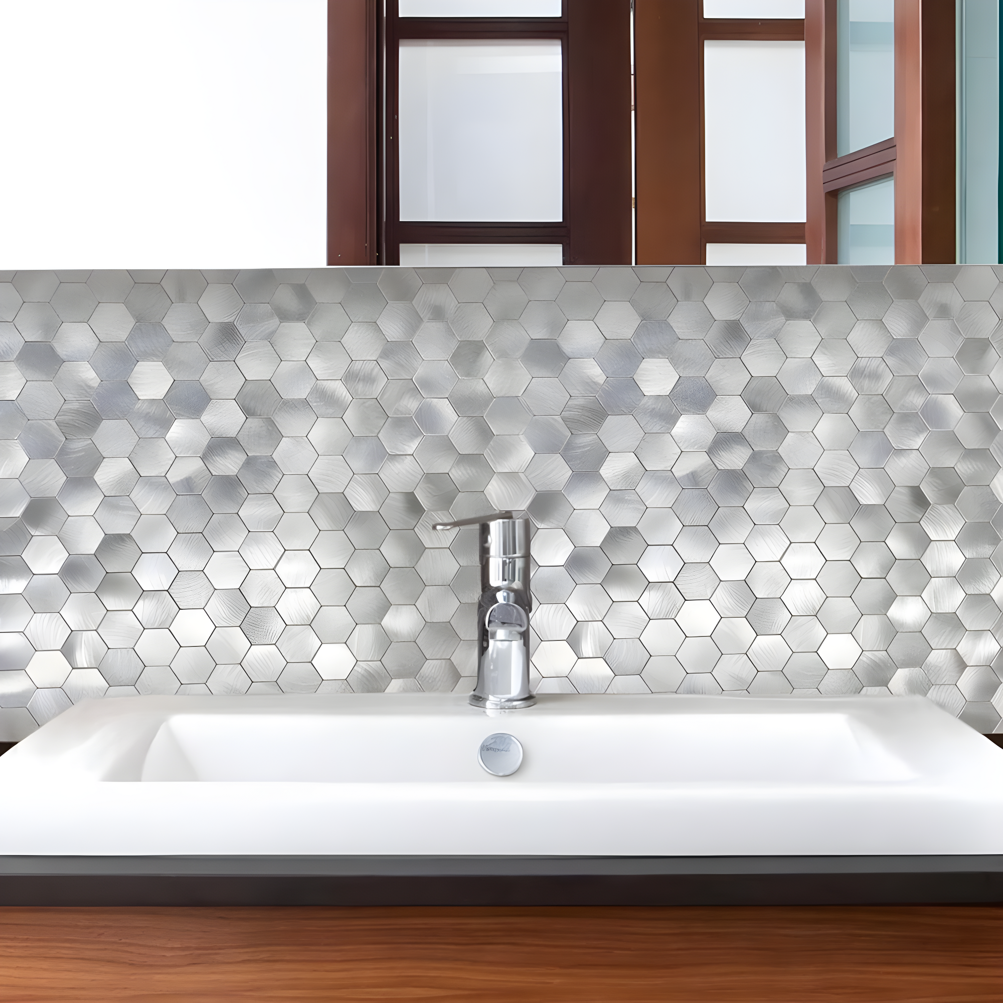 Design Is Personal 12'' W x 12'' L Polyvinyl Chloride (PVC) Peel and Stick Mosaic Tile