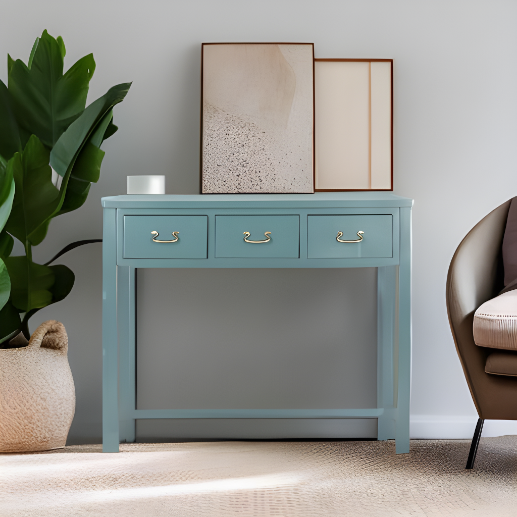 Cindy Console Table - Teal - Safavieh