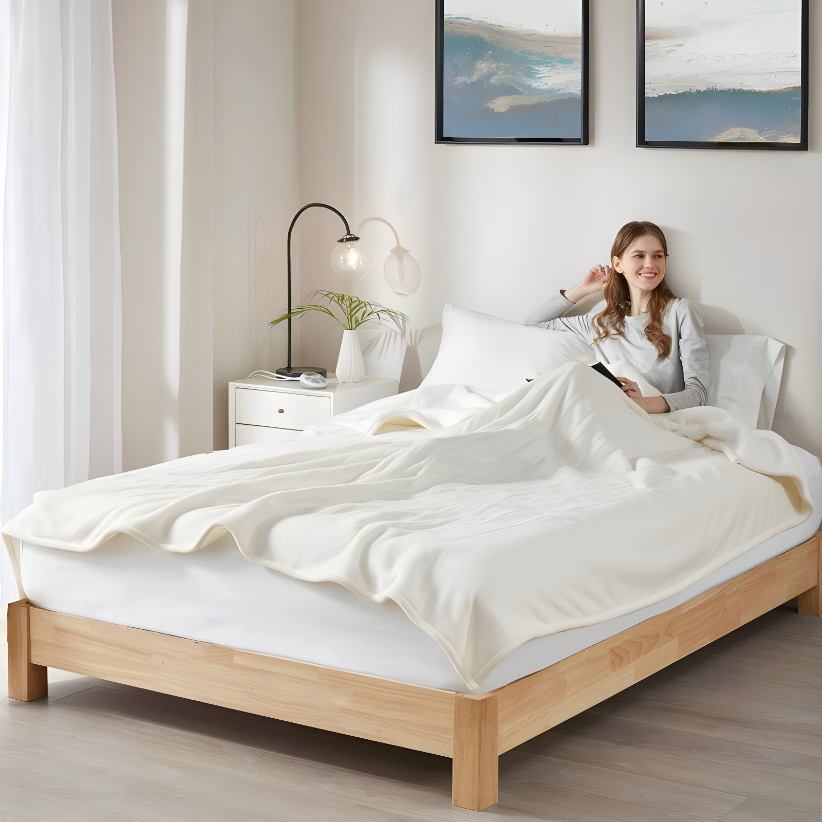 Serta Serta Fleece to Sherpa Heated Blanket