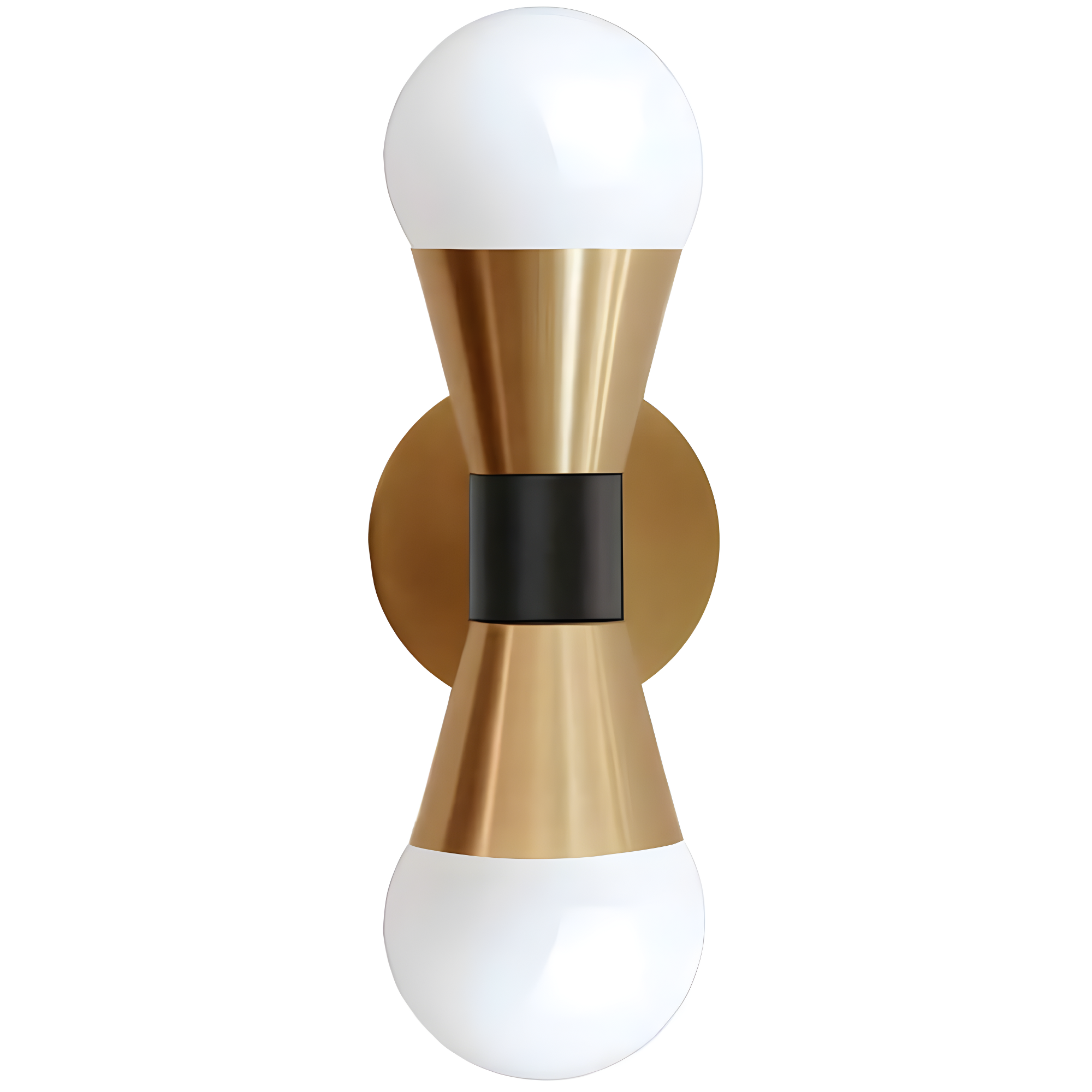 Dainolite - Fortuna - 2 Light Wall Sconce-Aged Brass/Matte Black Finish-Matte