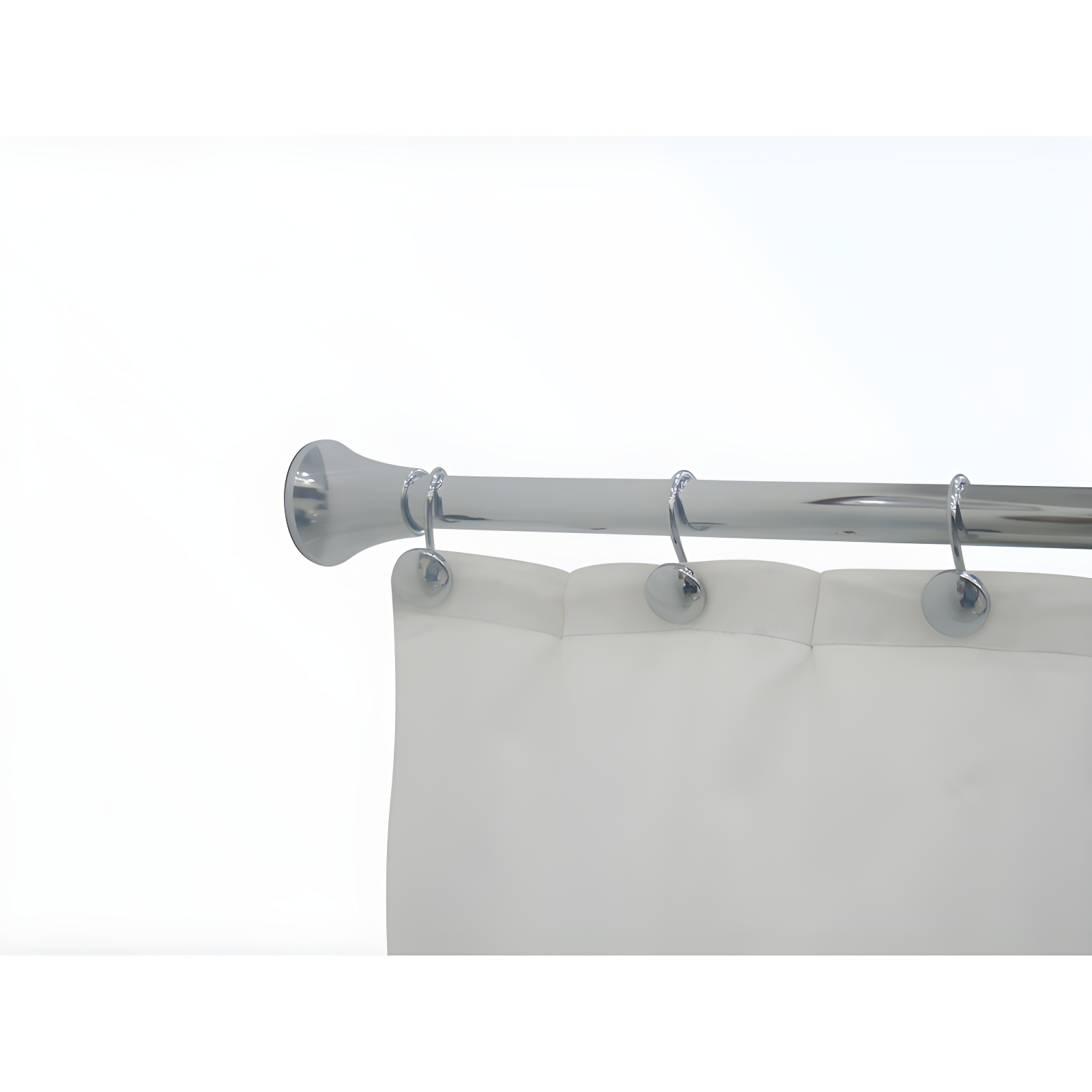 2.5'' Straight Tension Shower Curtain Rod & Hook Set