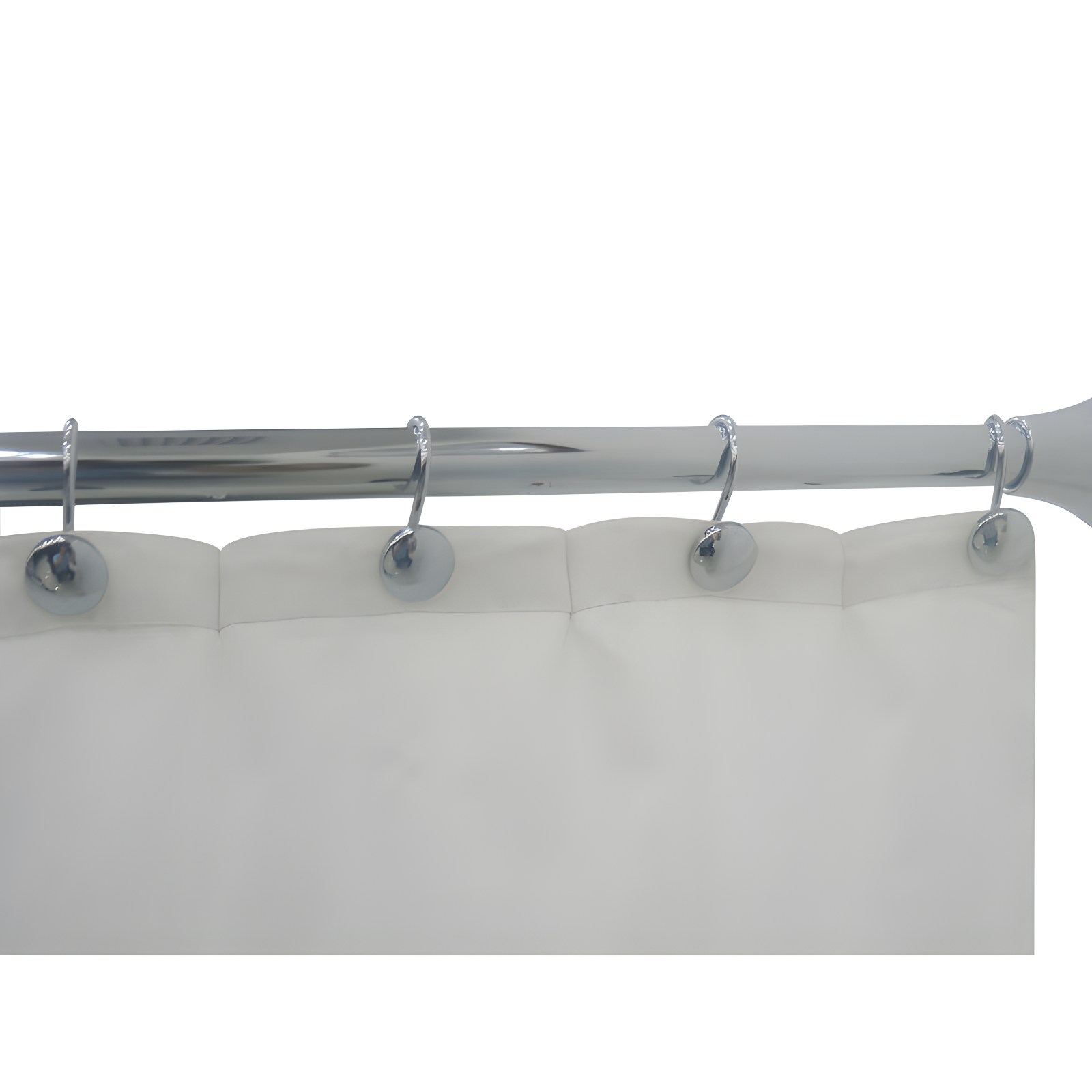 2.5'' Straight Tension Shower Curtain Rod & Hook Set