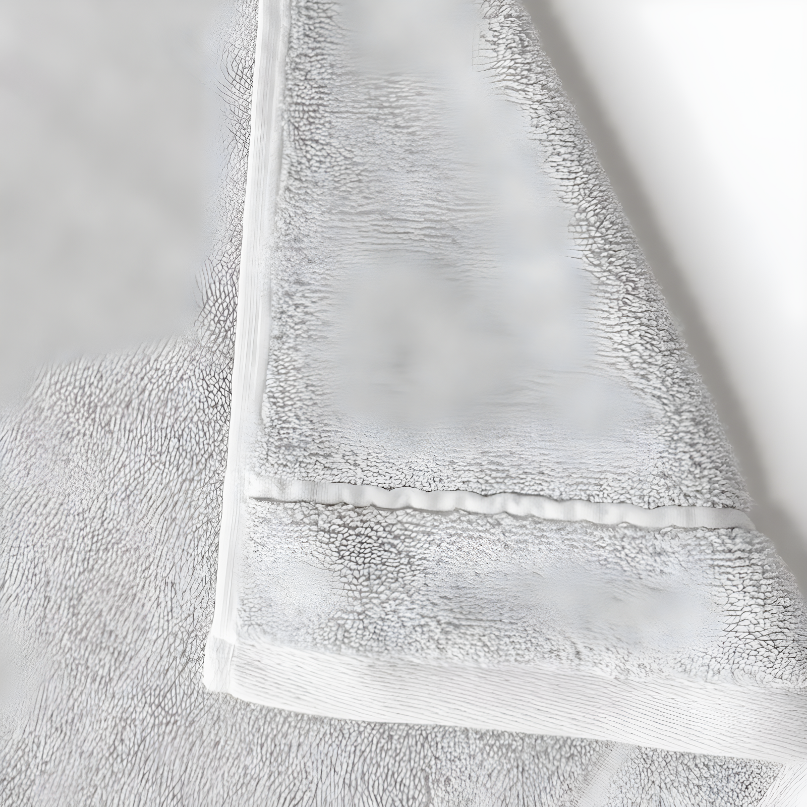 Light Grey Bamboo Cotton Plush Washcloth Set