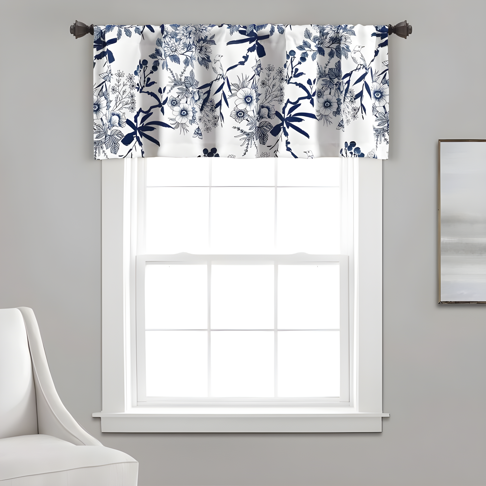 Lush Decor Botanical Garden Floral Tailored 52'' W Window Valance