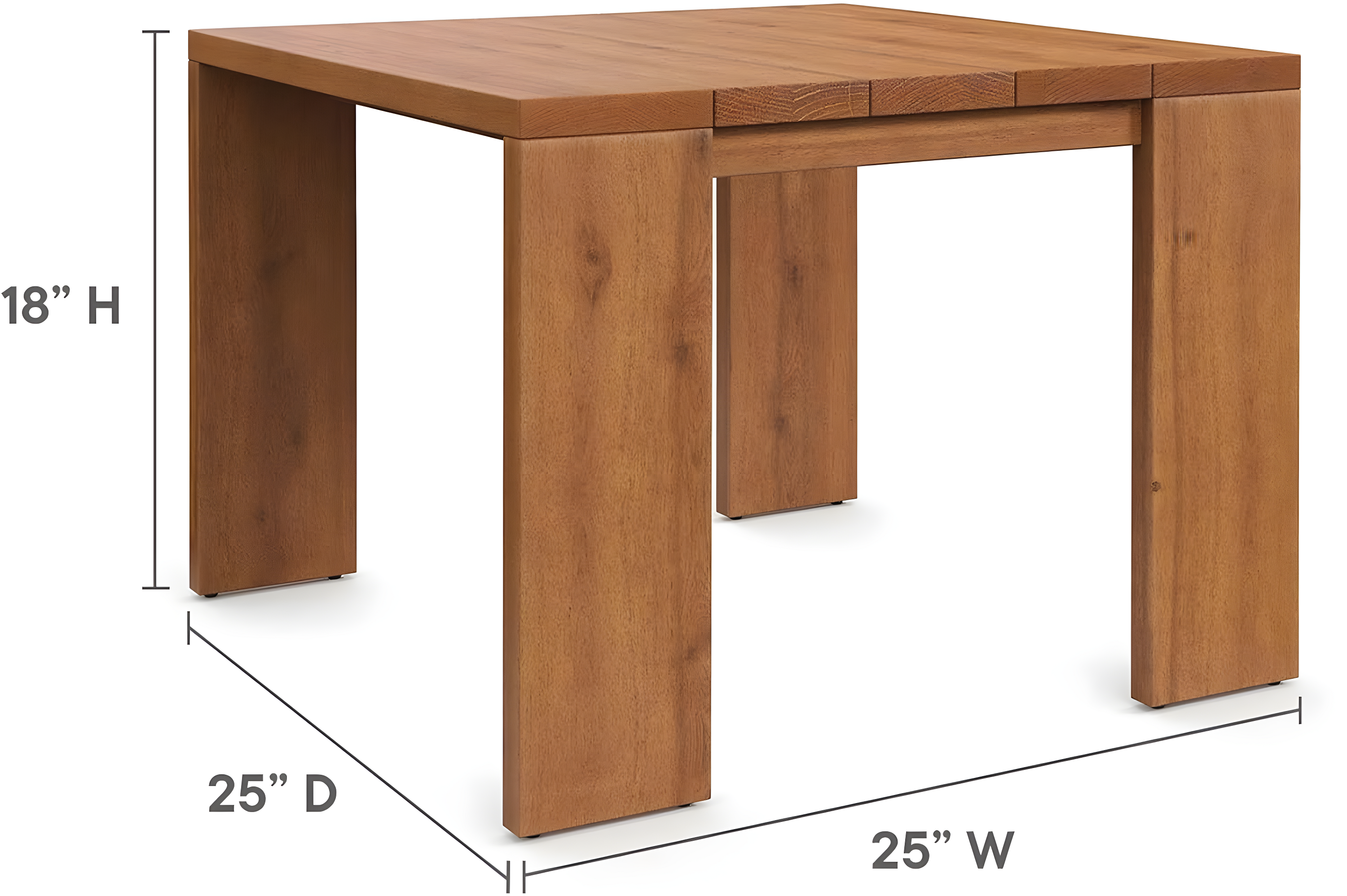 Tahoe Outdoor Patio Acacia Wood Side Table In Natural