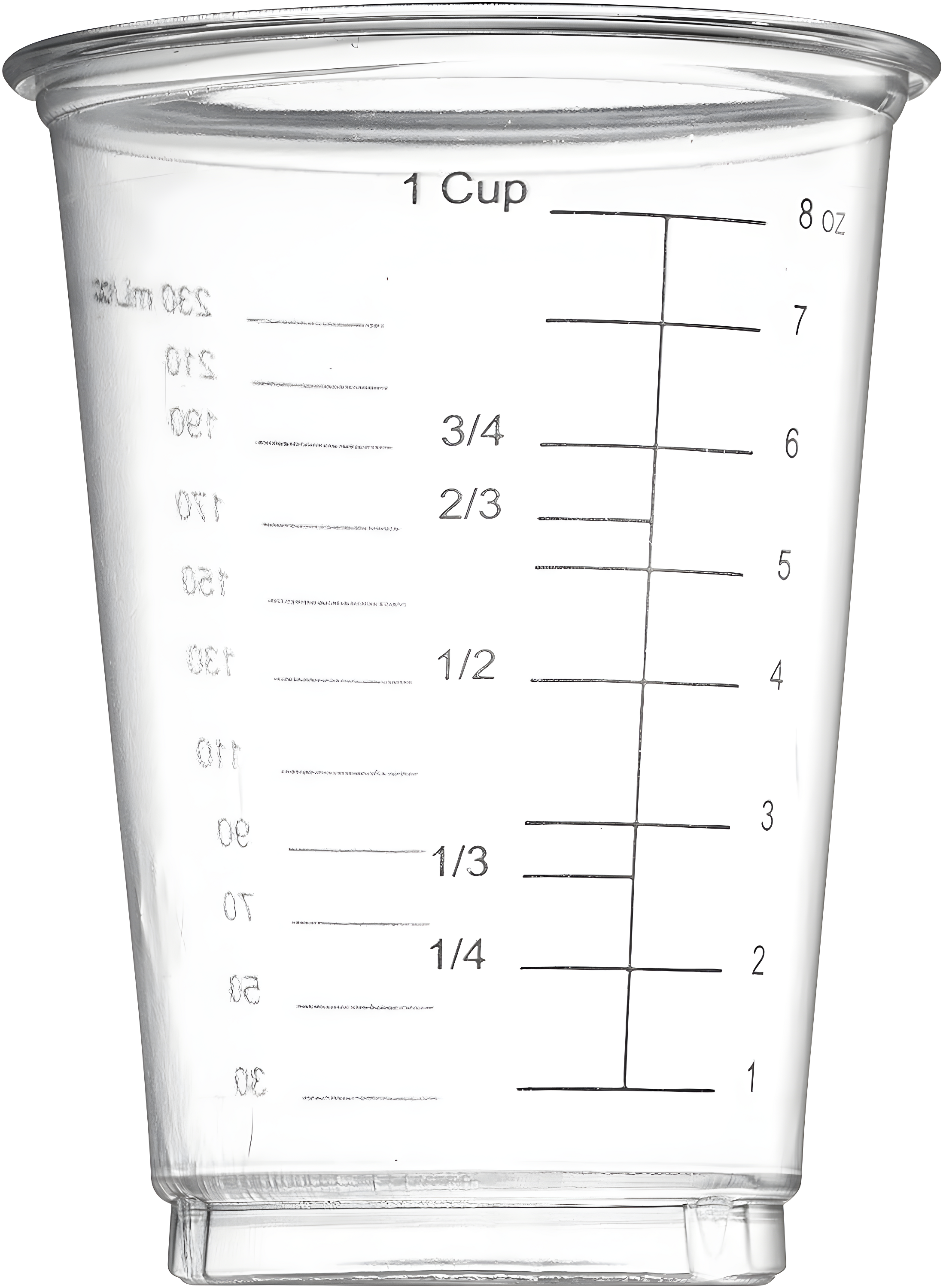 Prestee 50 Disposable Measuring Cups - 8 Oz | Resin Mixing Cups For Epoxy Resin | Plastic Measuring Cups | Liquid Measuring Cups Plastic | Dry Measuring Cups | Paint Mixing Cups