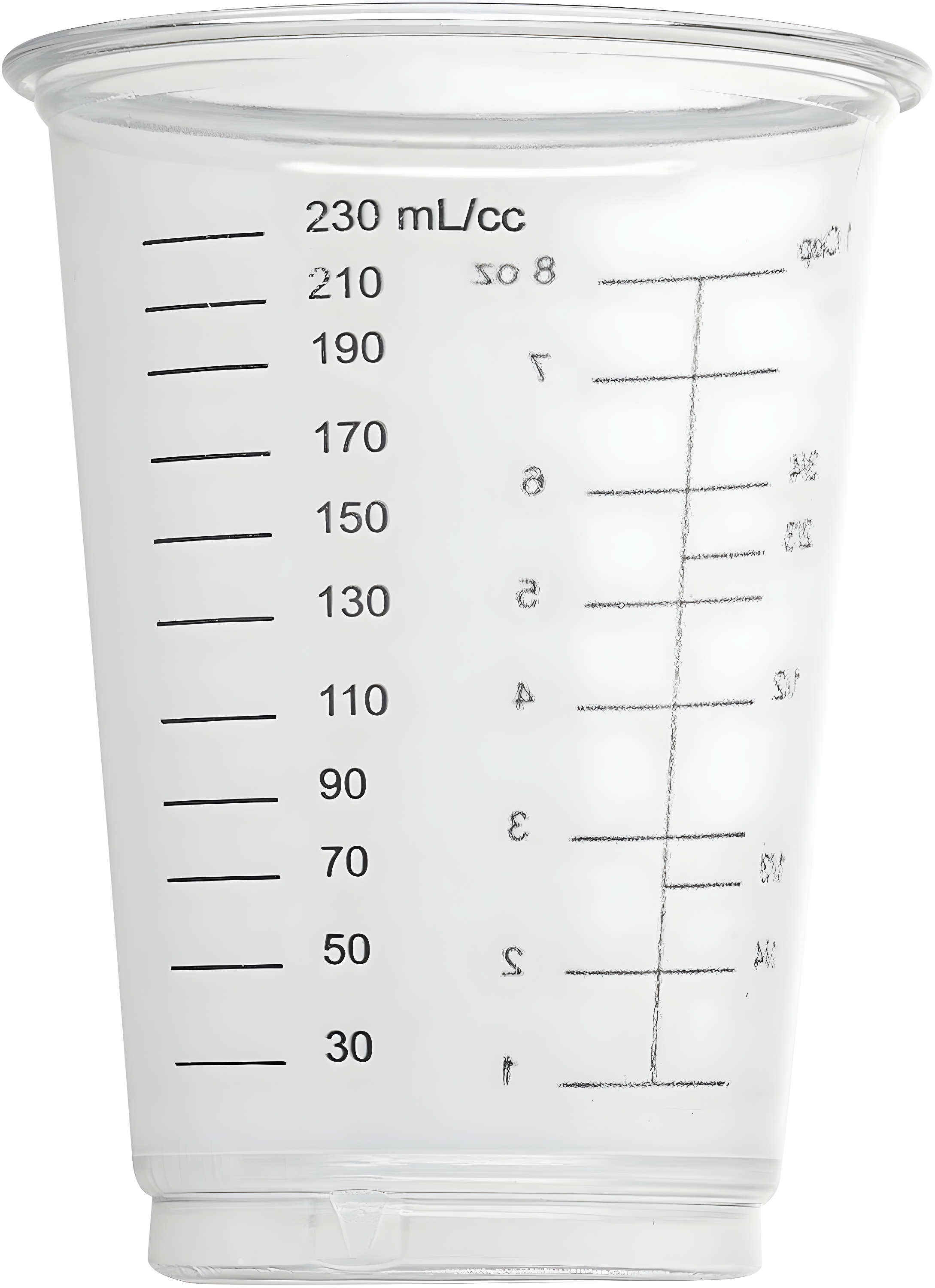 Prestee 50 Disposable Measuring Cups - 8 Oz | Resin Mixing Cups For Epoxy Resin | Plastic Measuring Cups | Liquid Measuring Cups Plastic | Dry Measuring Cups | Paint Mixing Cups