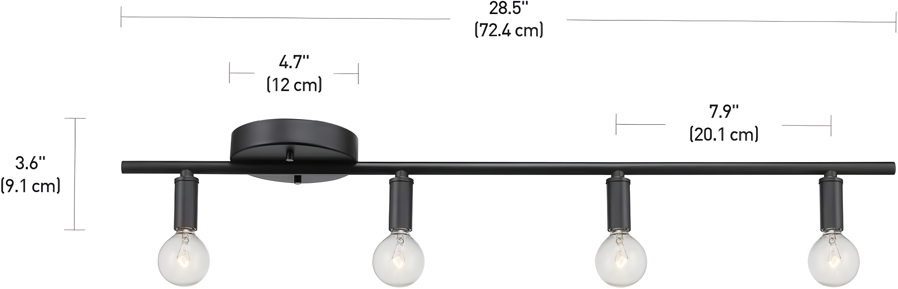 Globe Electric Company Monroe 28.3'' 4 -Light Track Track Kit with Dimmable