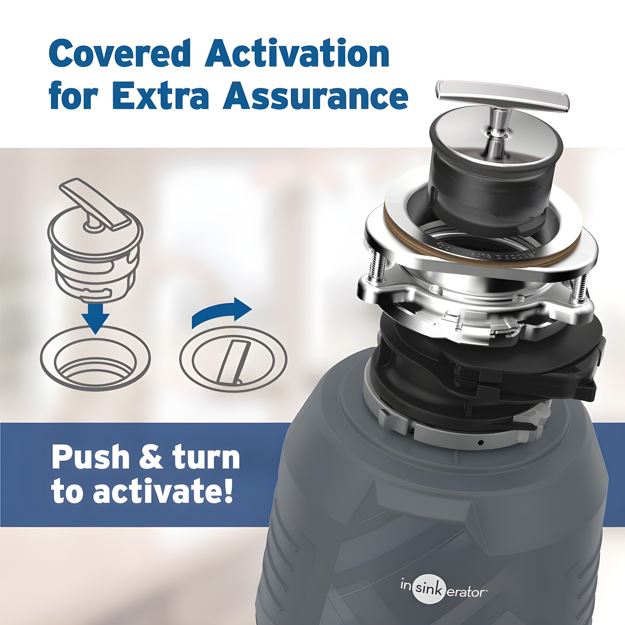 InSinkErator Evolution Cover Control 3/4 HP Garbage Disposal, Advanced Series Batch Feed Food Waste Disposer