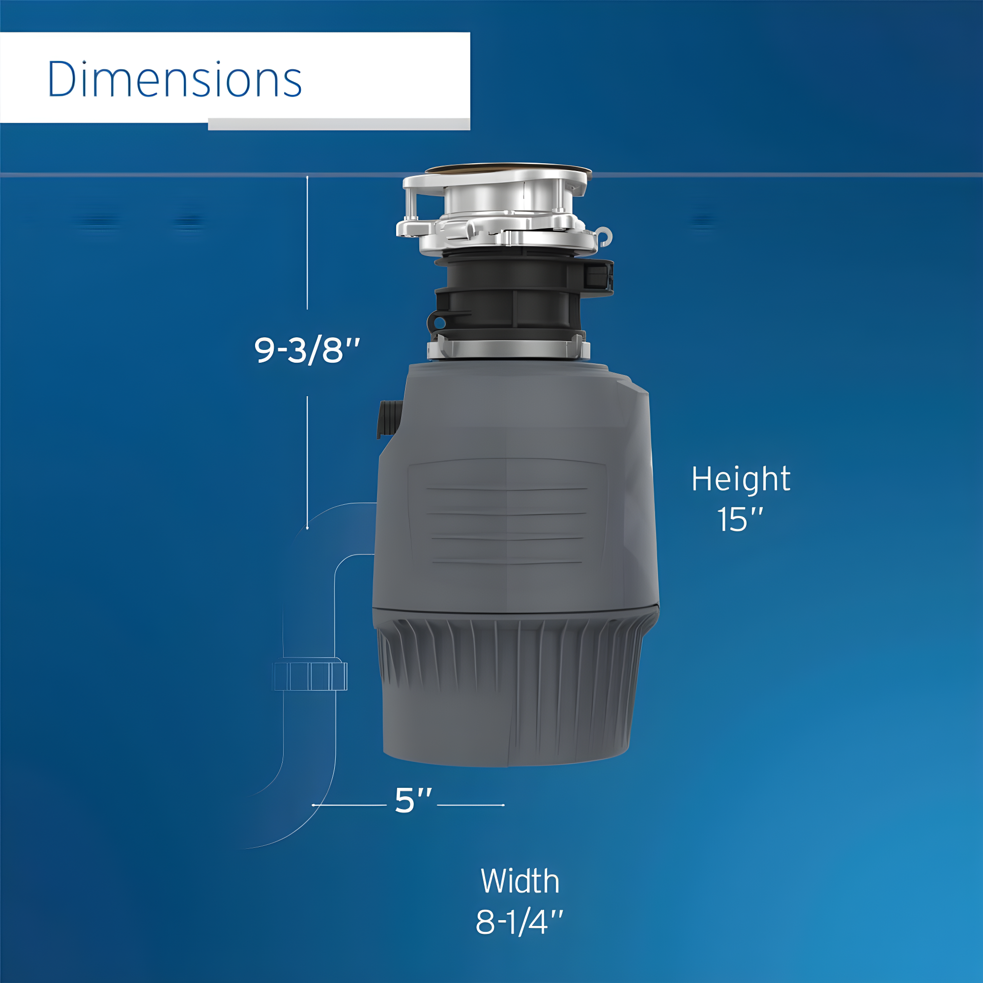 InSinkErator Evolution Cover Control 3/4 HP Garbage Disposal, Advanced Series Batch Feed Food Waste Disposer