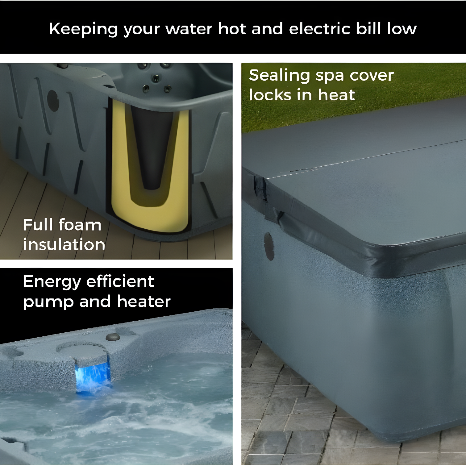 AquaRest Discover AR150 Standard 4-Person 12-Jet Plug & Play Hot Tub with LED Waterfall and Friction Heating