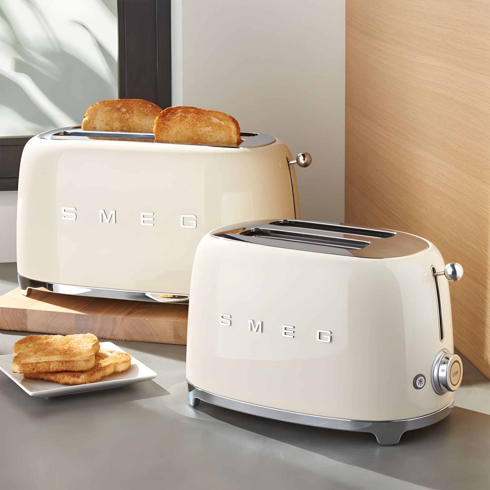 SMEG Cream 4-Slice Toaster