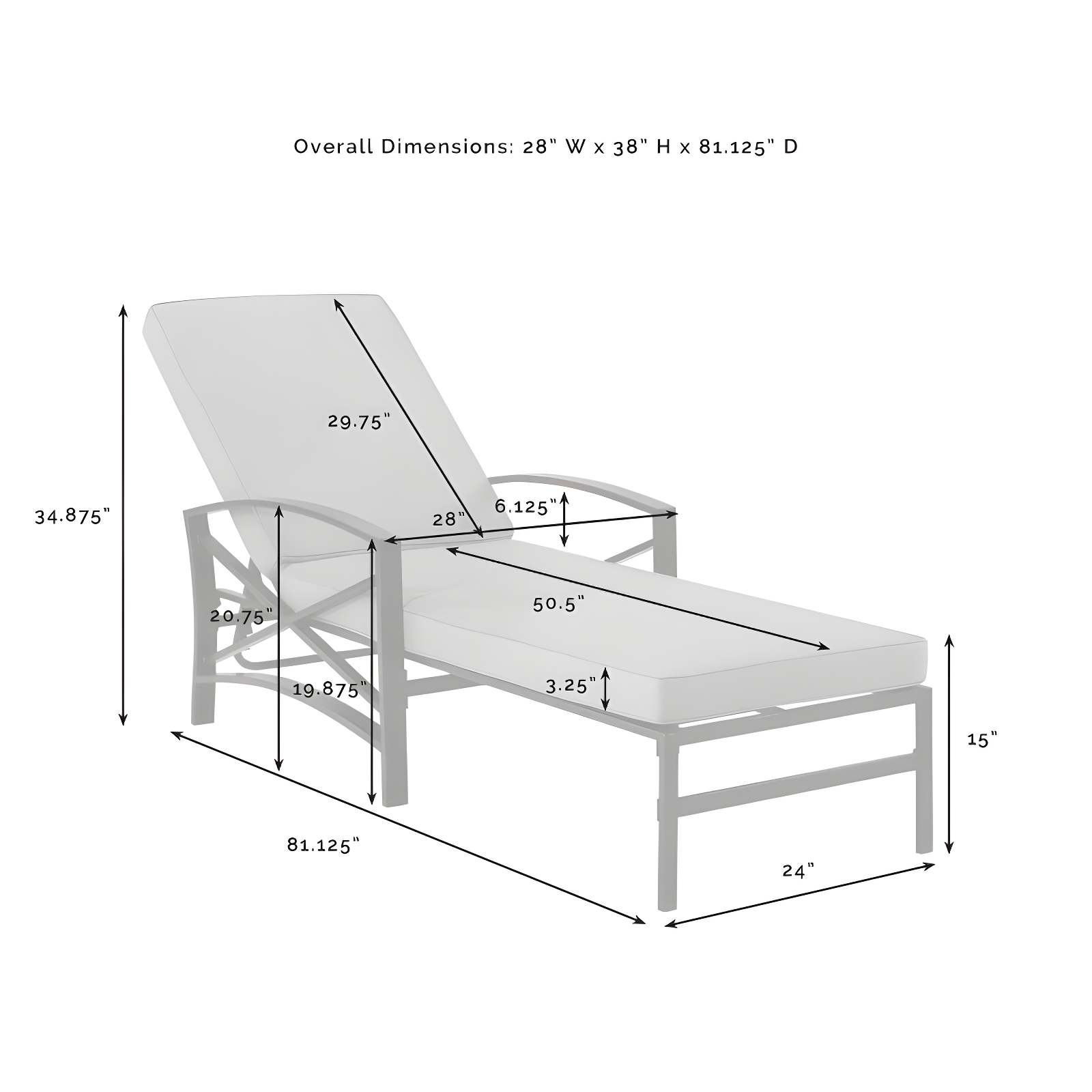 Kaplan Chaise Lounge Chair - Crosley