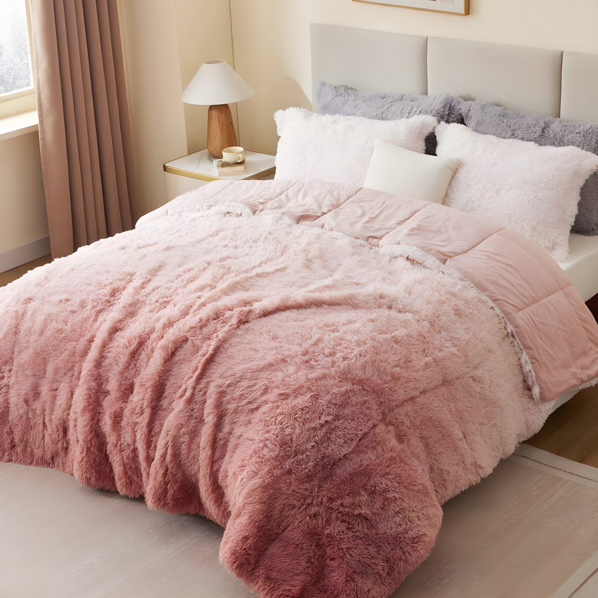 Intelligent Design Brielle Malea Shaggy Faux Fur Comforter Mini Set