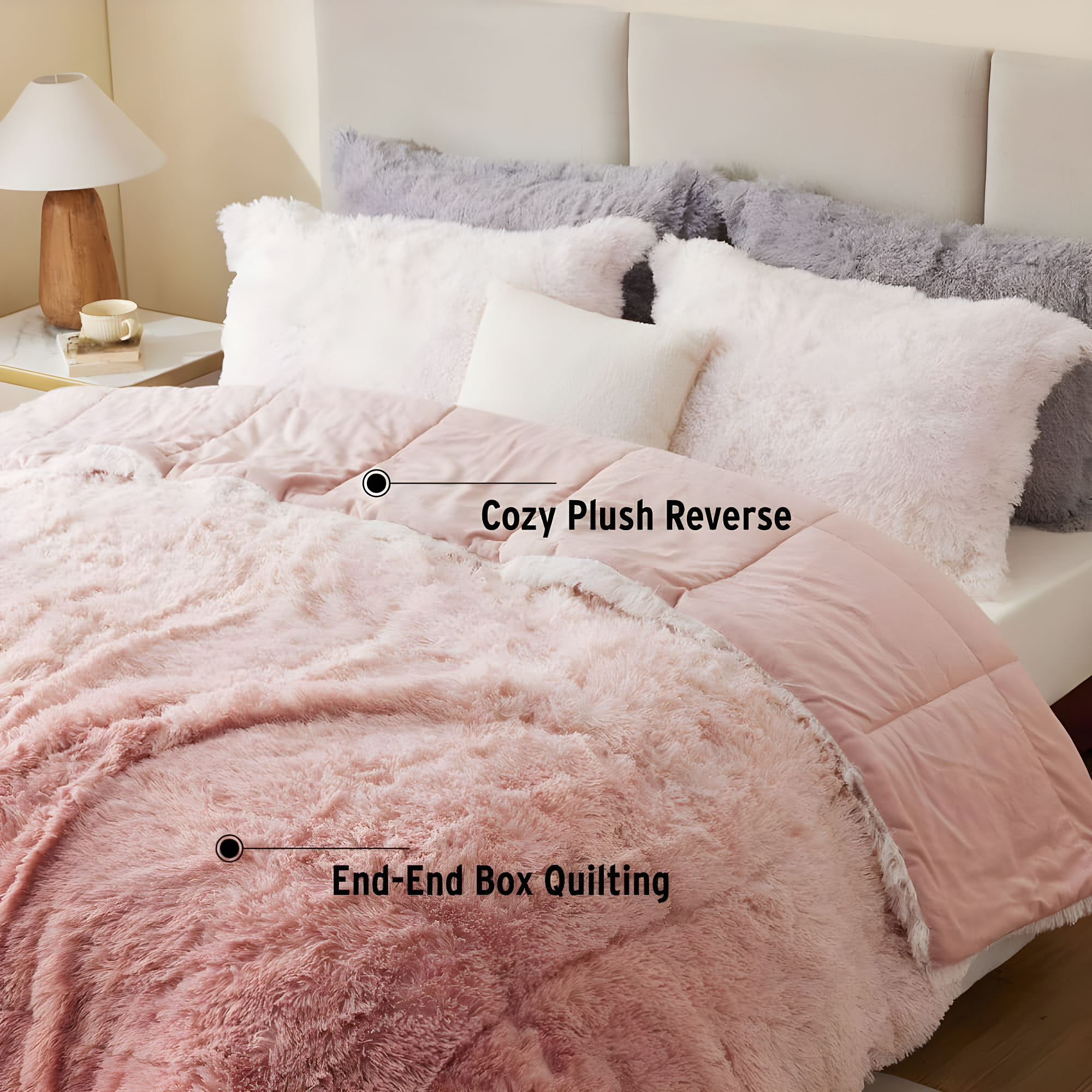 Intelligent Design Brielle Malea Shaggy Faux Fur Comforter Mini Set