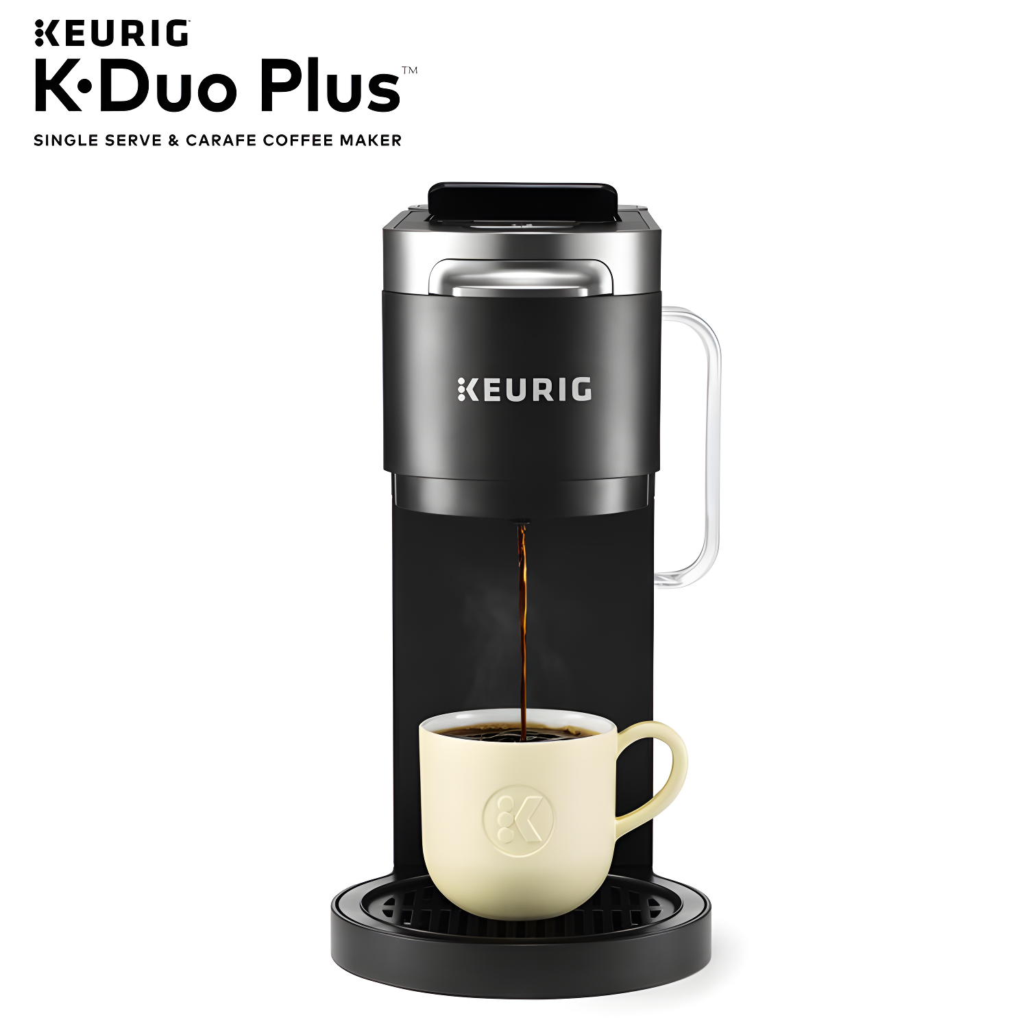 Keurig K-Duo Plus Coffee Maker, with Single-Serve K-Cup Pod, and 12 Cup Carafe Brewer