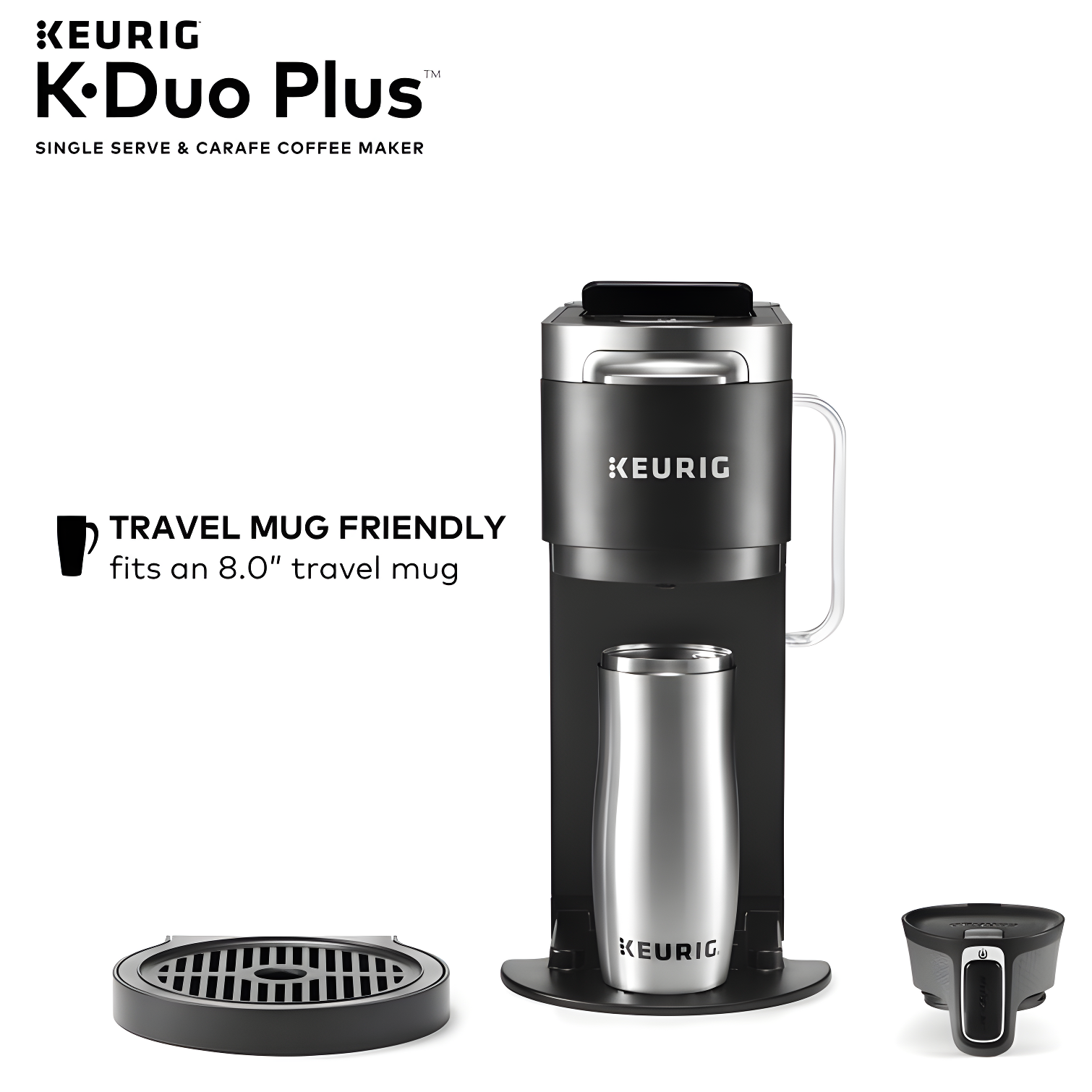 Keurig K-Duo Plus Coffee Maker, with Single-Serve K-Cup Pod, and 12 Cup Carafe Brewer