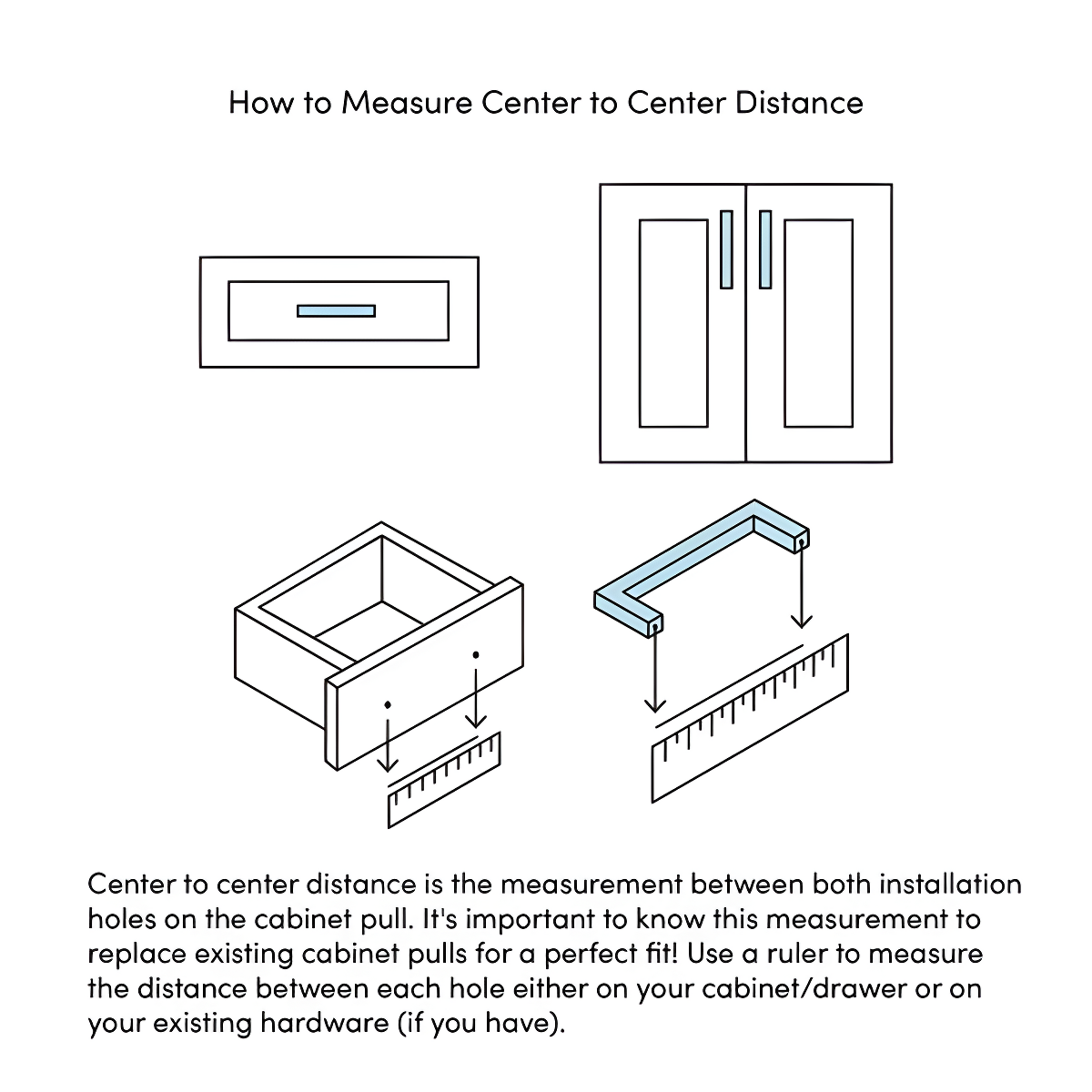 3" Center to Center Finger Pull