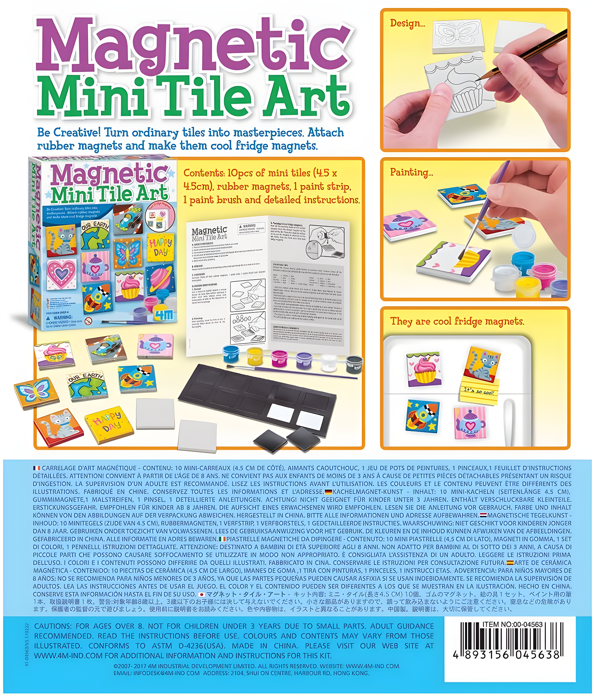 4M Magnetic Tile Art & Craft Kit (27 Pieces)