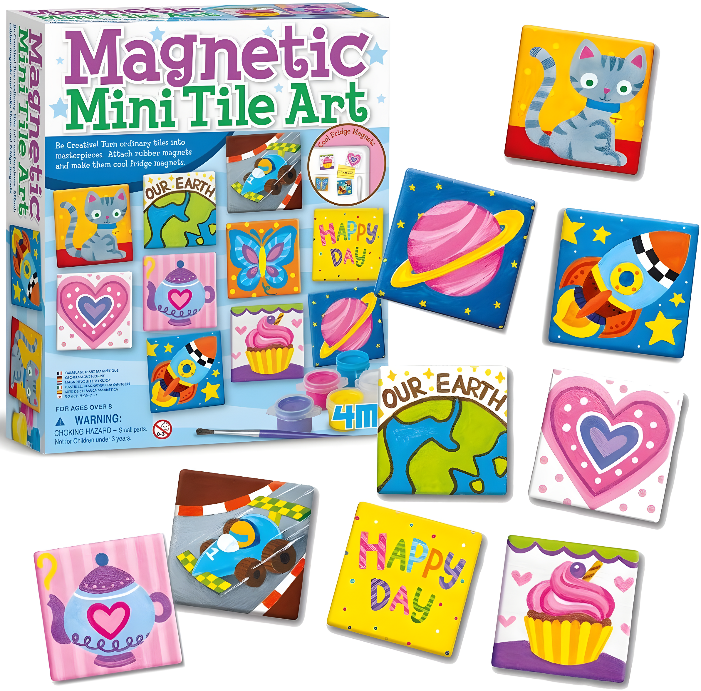 4M Magnetic Tile Art & Craft Kit (27 Pieces)