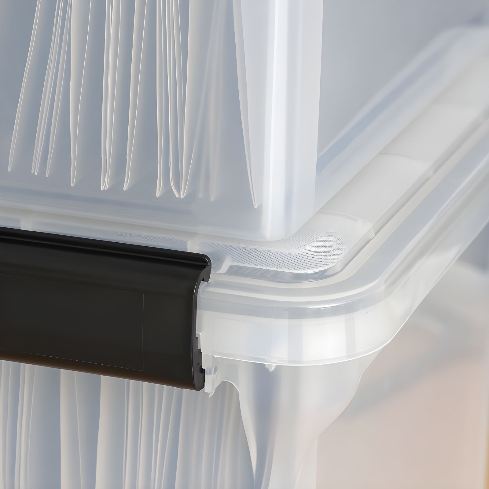 IRIS USA WeatherPro File Organizer Plastic File Box for Letter/Legal File, Clear, 32 Qt. 1Pack