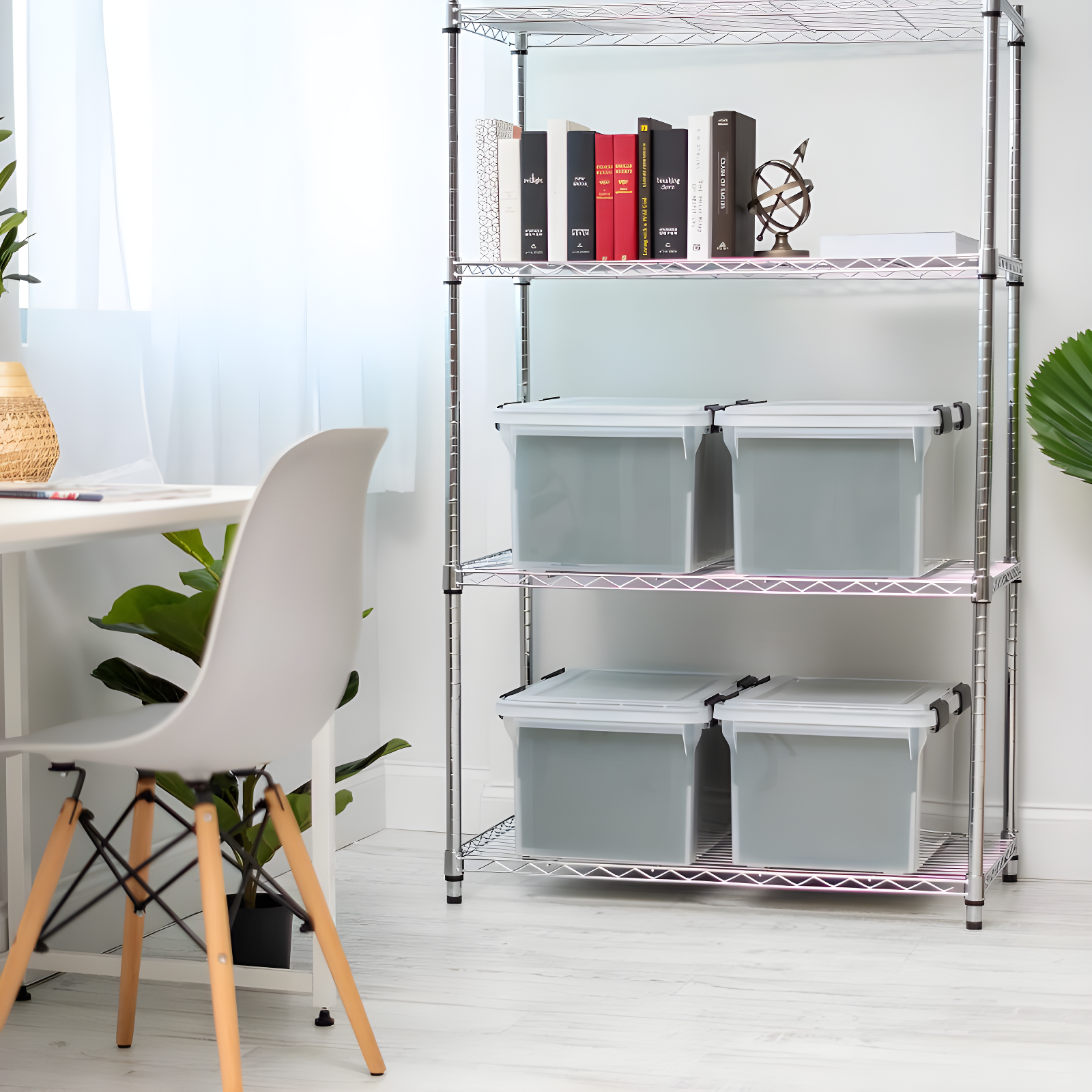 IRIS USA WeatherPro File Organizer Plastic File Box for Letter/Legal File, Clear, 32 Qt. 1Pack