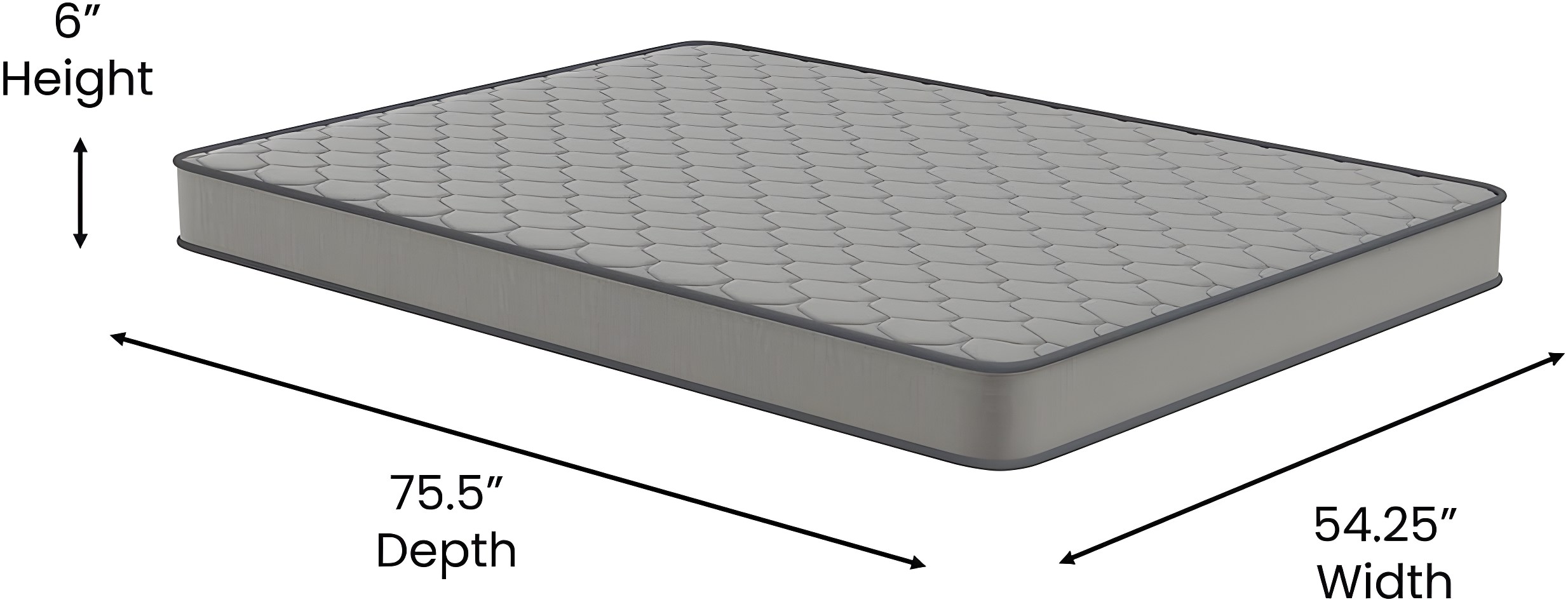 Flash Furniture Capri Comfortable Sleep 6 Inch CertiPUR-US Certified Spring Mattress, Full Mattress in a Box