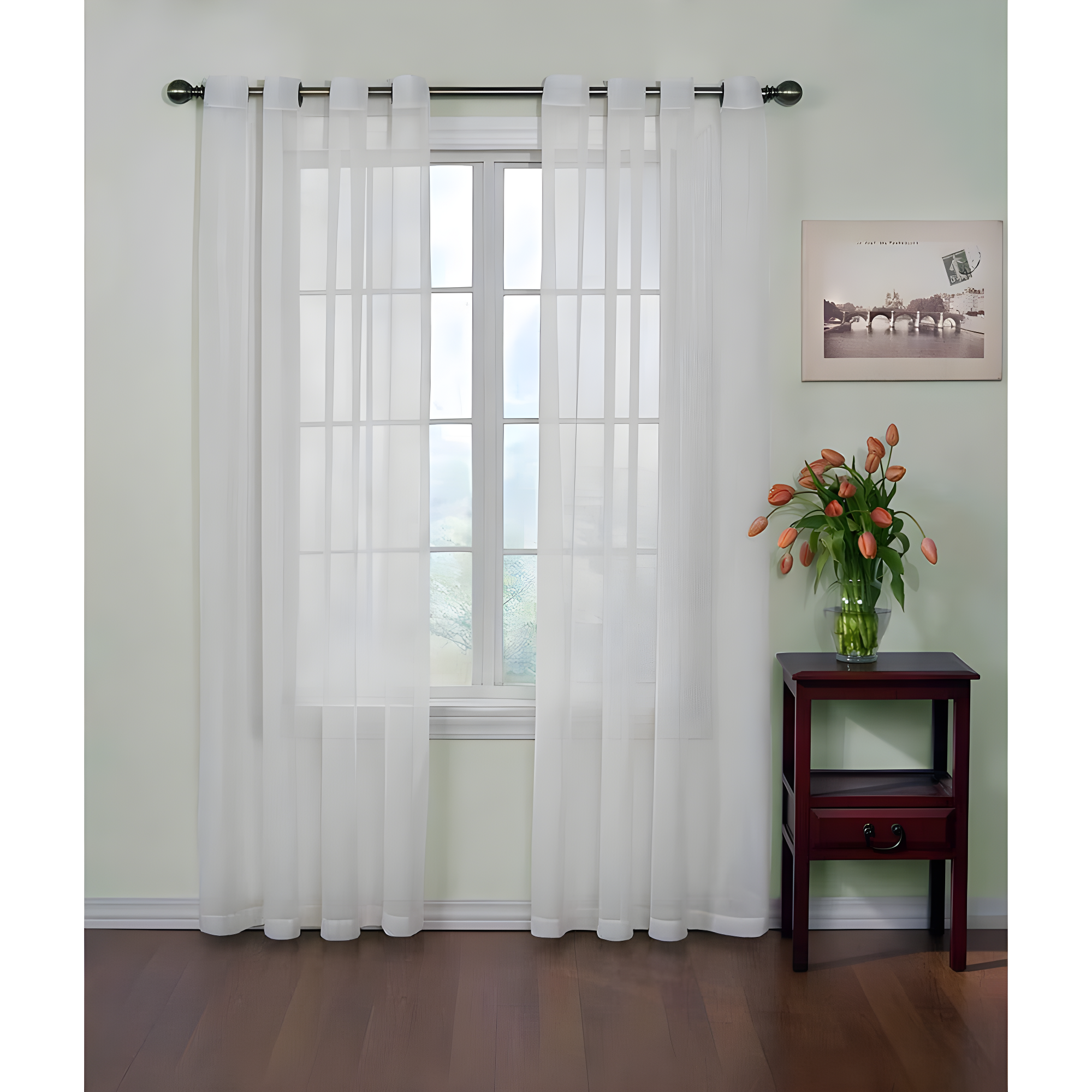 Arm & Hammer Traditional Grommet Sheer Curtain Panel, 59" x 84"