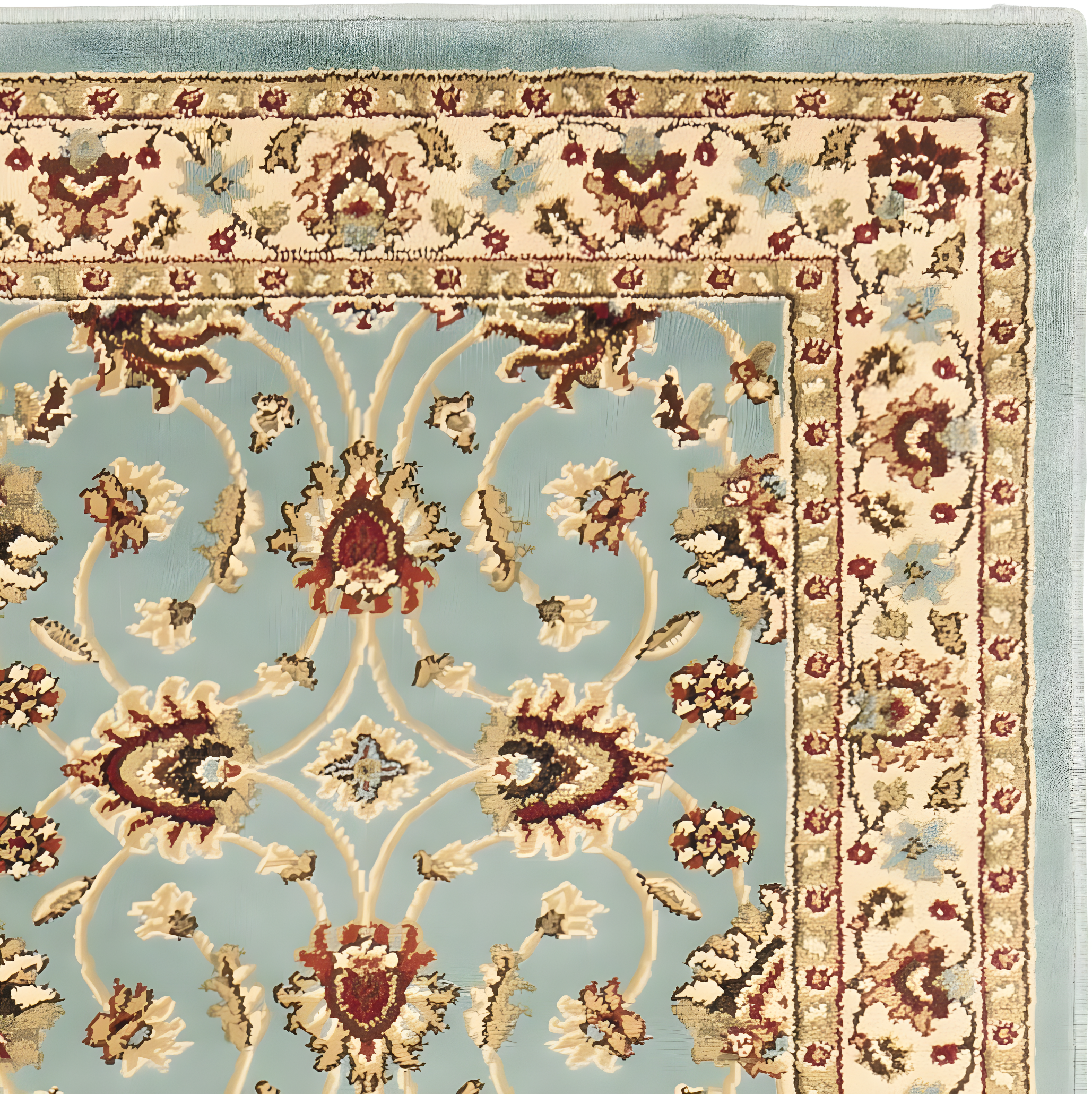 Lyndhurst LNH553 Power Loomed Accent Rug - Blue/Ivory - 3'3"x5'3" - Safavieh.