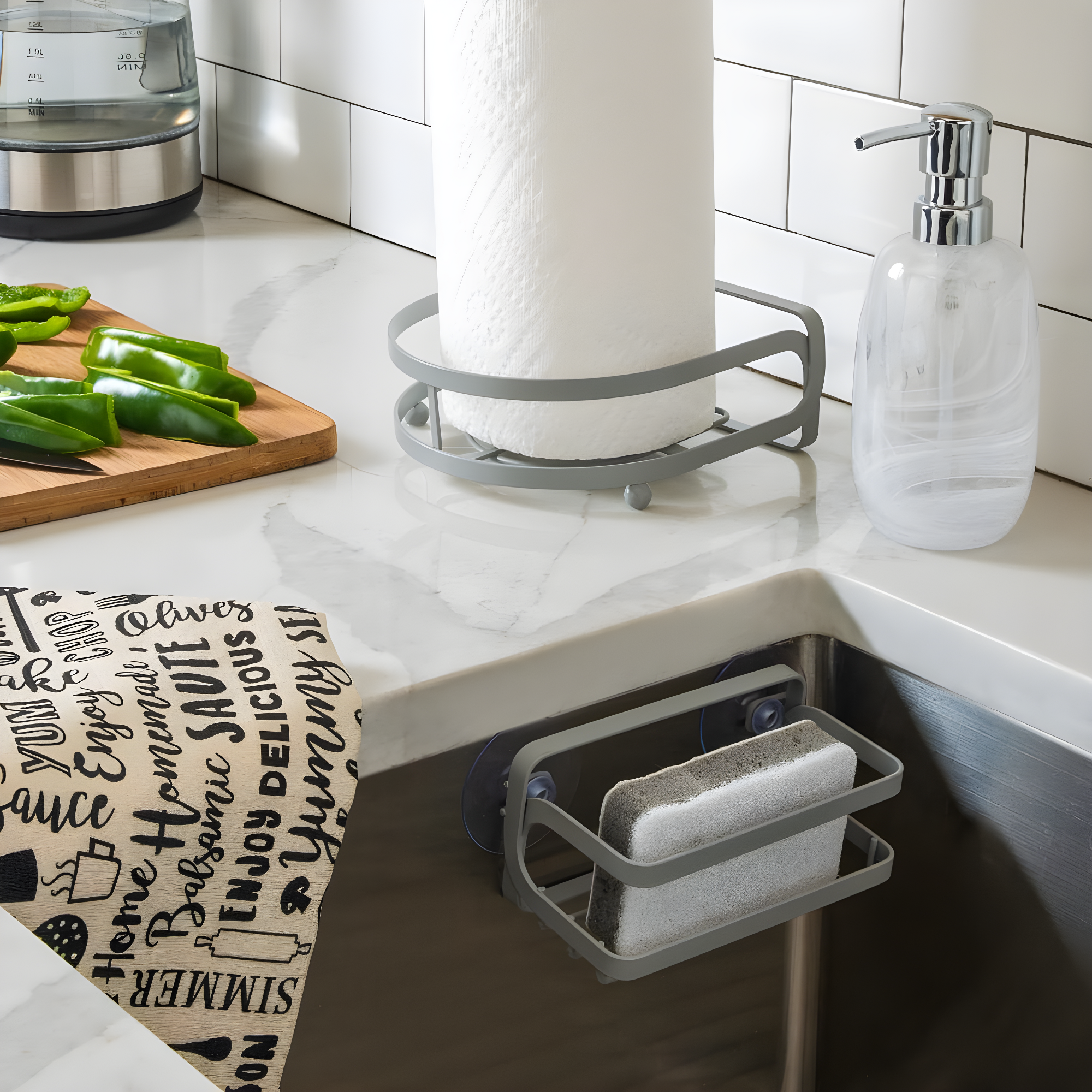 Kitchen Details Industrial Collection Sponge Holder - 5.5"x 2.4"x 2.3"