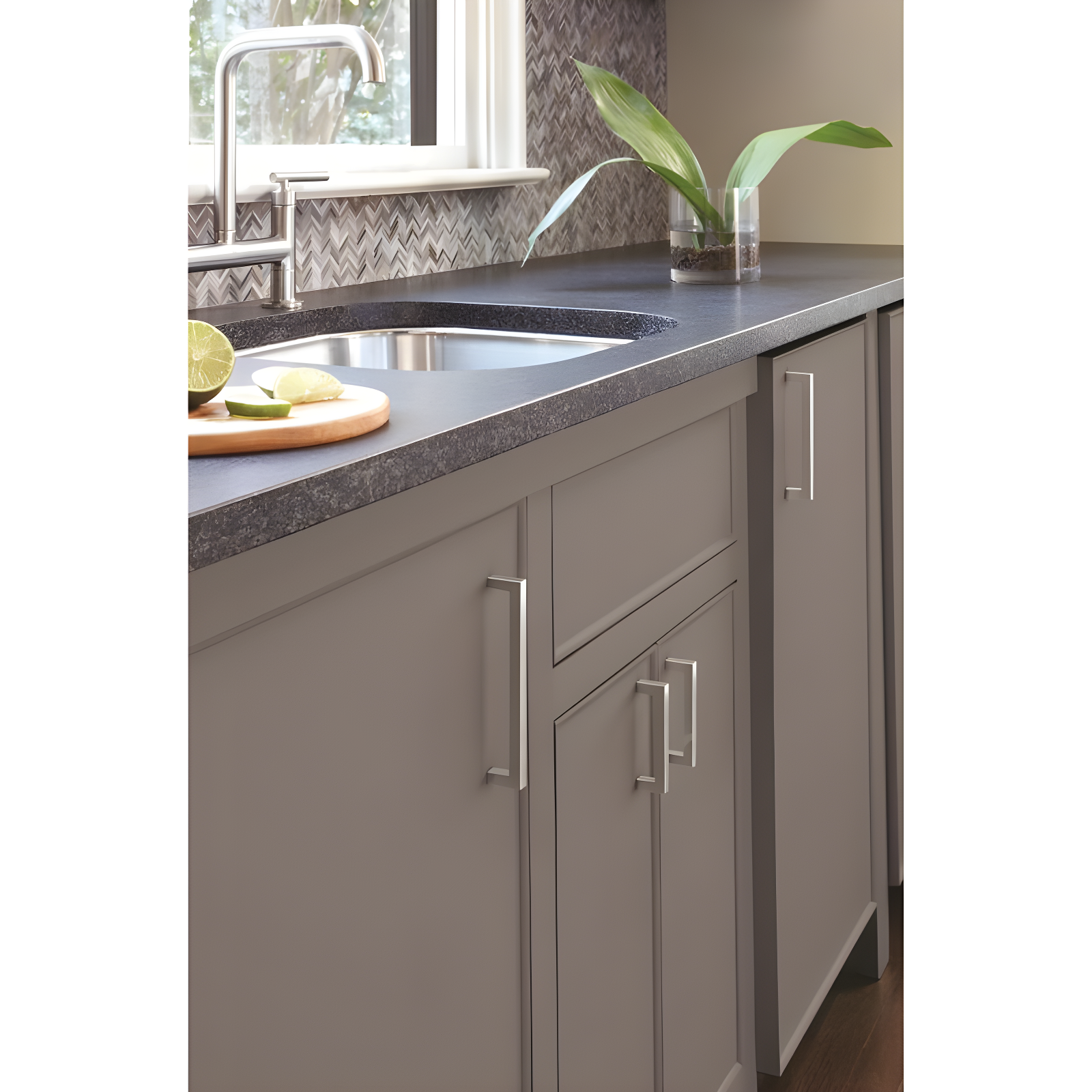 Amerock Monument 3-3/4 inch (96mm) Center-to-Center Polished Chrome Cabinet Pull