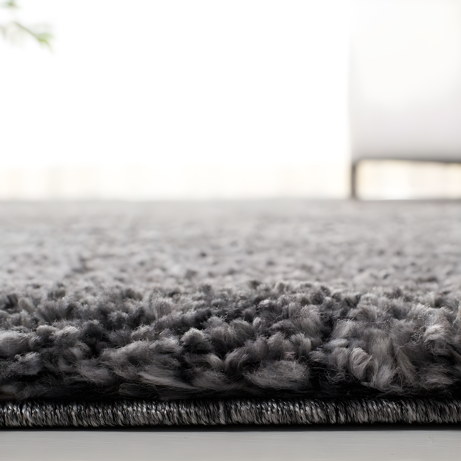 August Shag 900 AUG900 Power Loomed Indoor Area Rug - Grey - 4'x6' - Safavieh