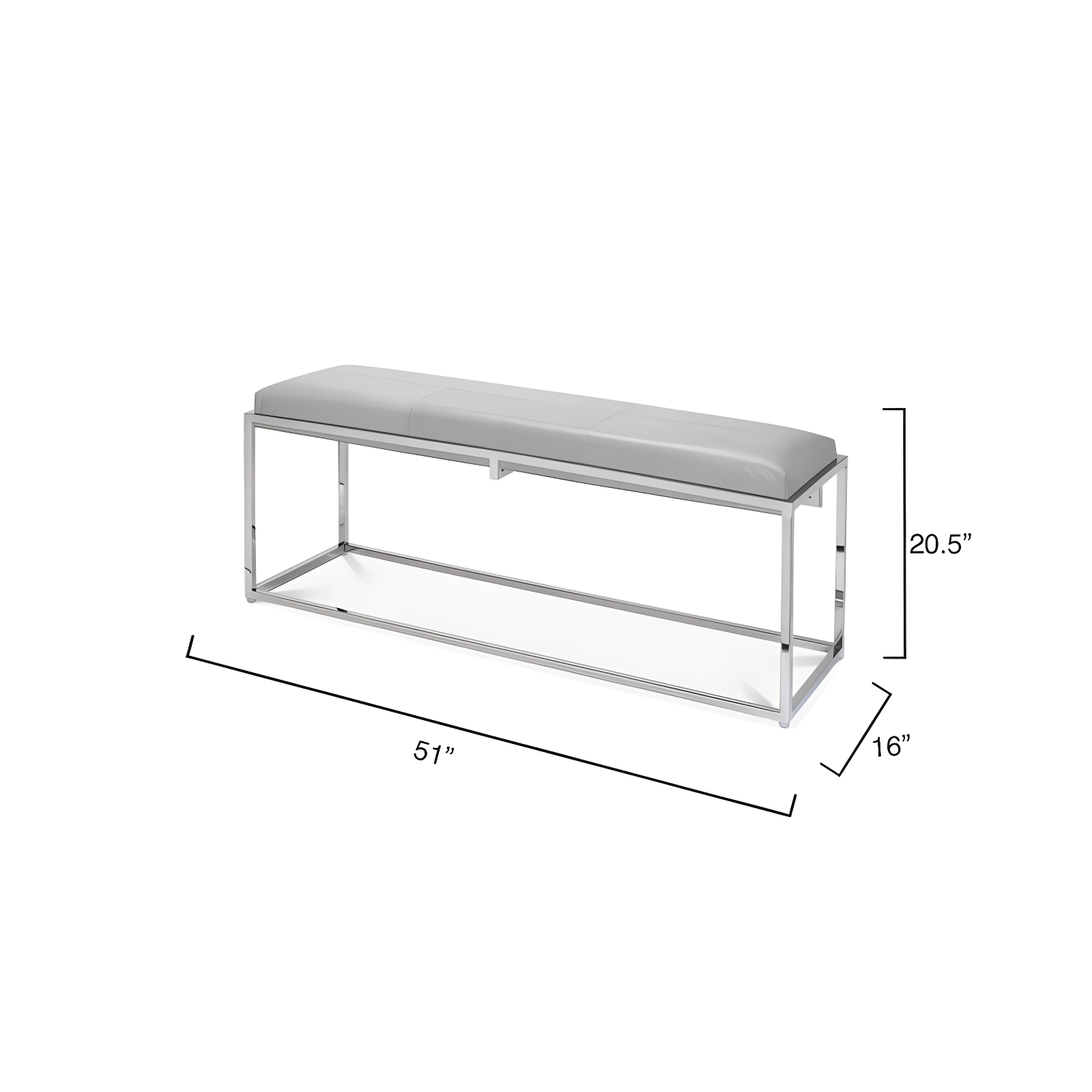 Shelby Genuine Leather Upholstered Bench
