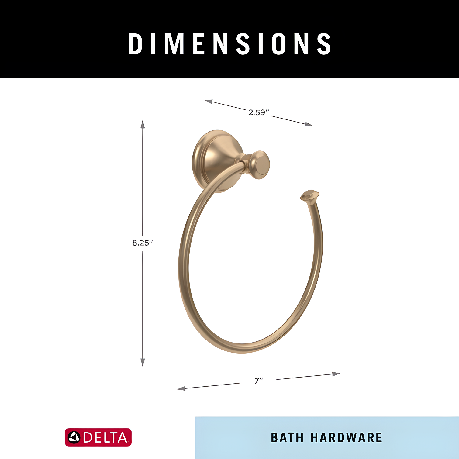 Cassidy Wall Mount Round Open Towel Ring Bath Hardware Accessory in Venetian Bronze