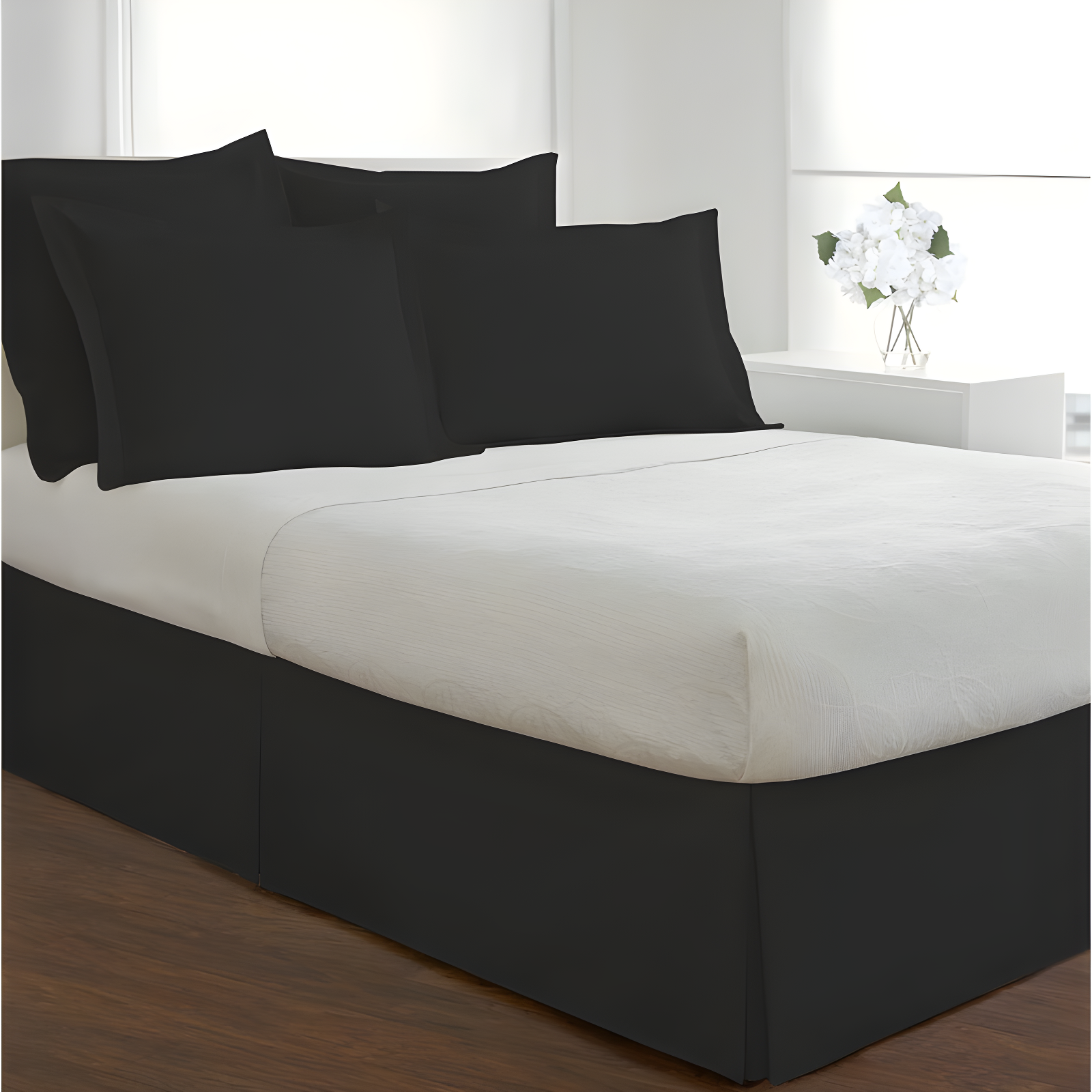 Fresh Ideas Fresh Ideas Tailored Poplin Bed Skirt, 14" Drop Length