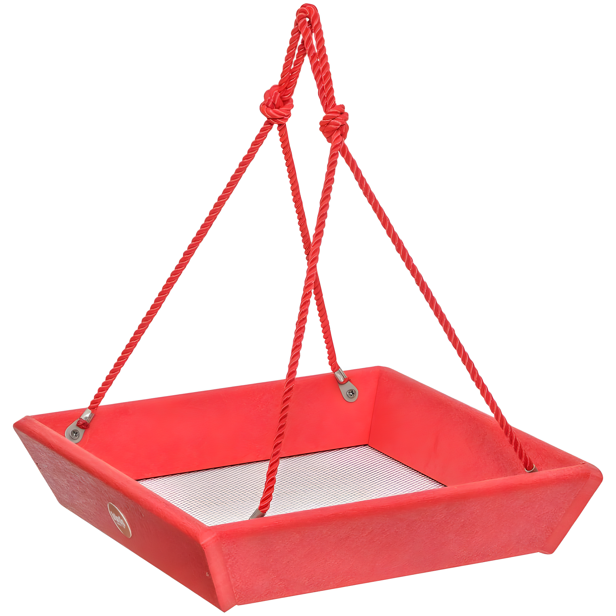 Birds Choice Birds Choice 11.25" Color Pop Collection Recycled Plastic Hanging Tray Bird Feeder, Yellow