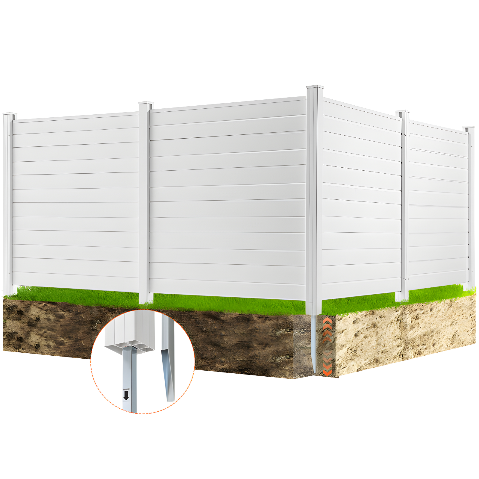 VEVOR 4 ft. H x 4 ft. W Outdoor Privacy Screens 4 Panels