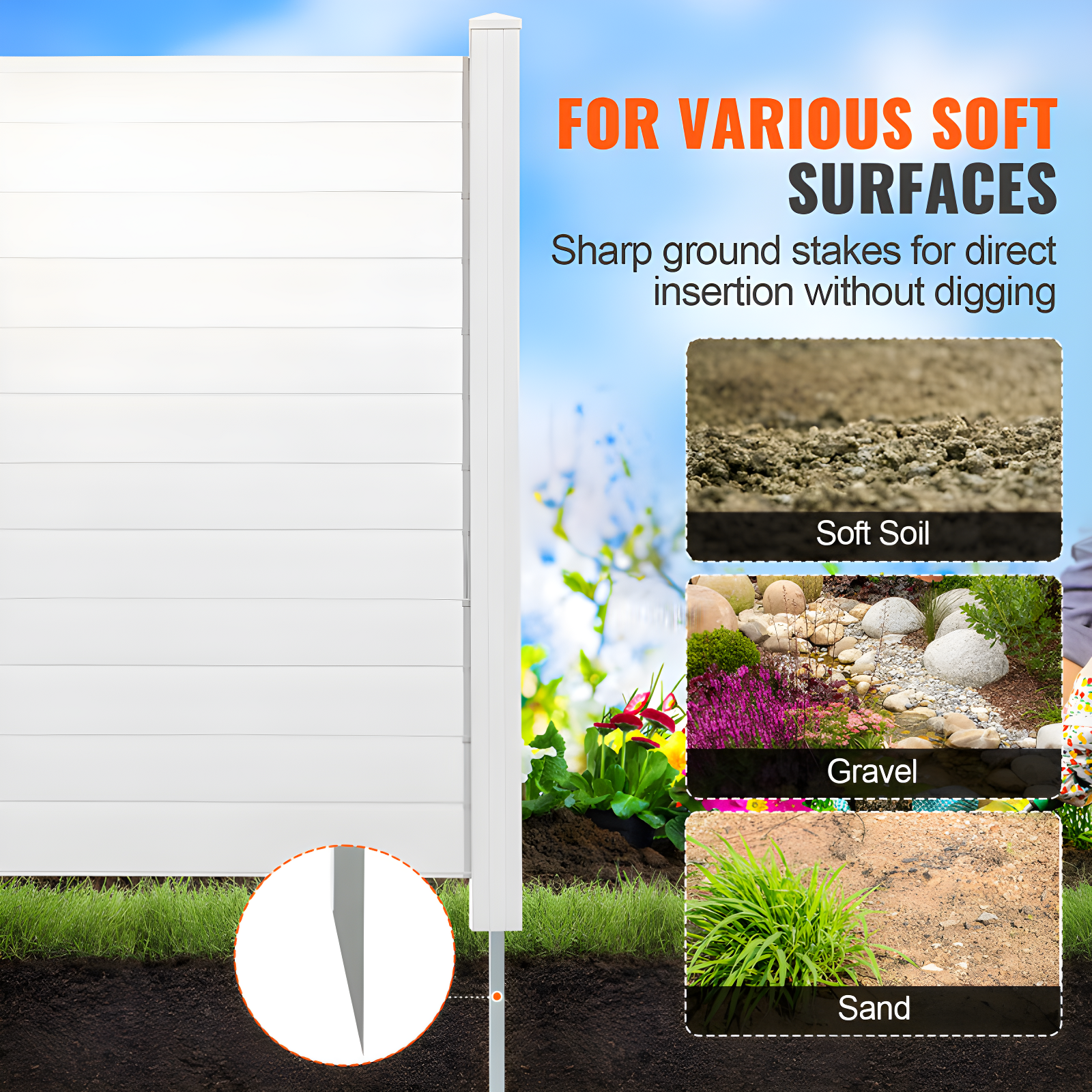 VEVOR 4 ft. H x 4 ft. W Outdoor Privacy Screens 4 Panels