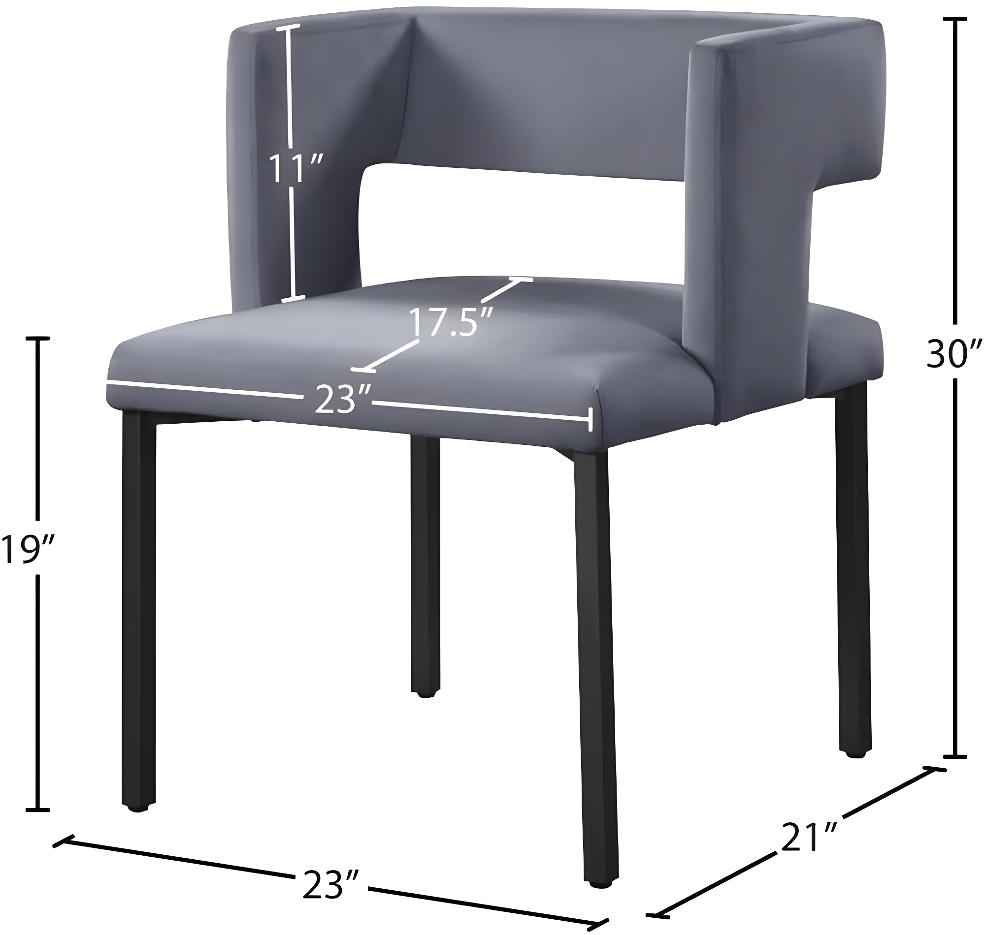 Inga 19'' H Velvet Upholstered Side Chair