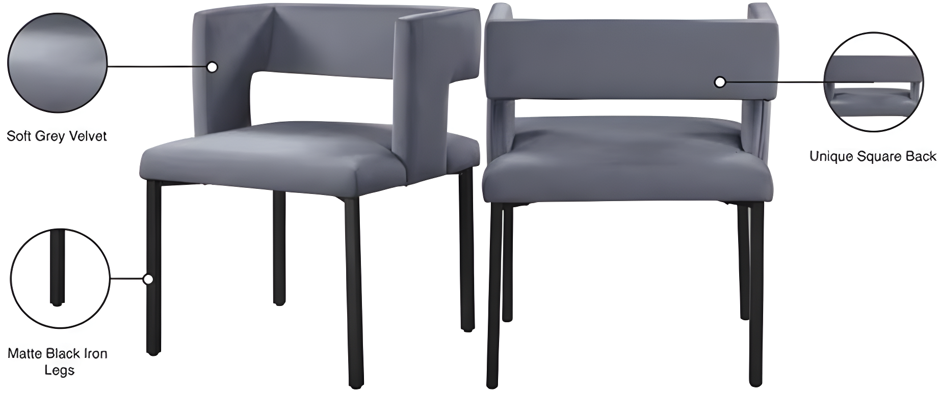 Inga 19'' H Velvet Upholstered Side Chair