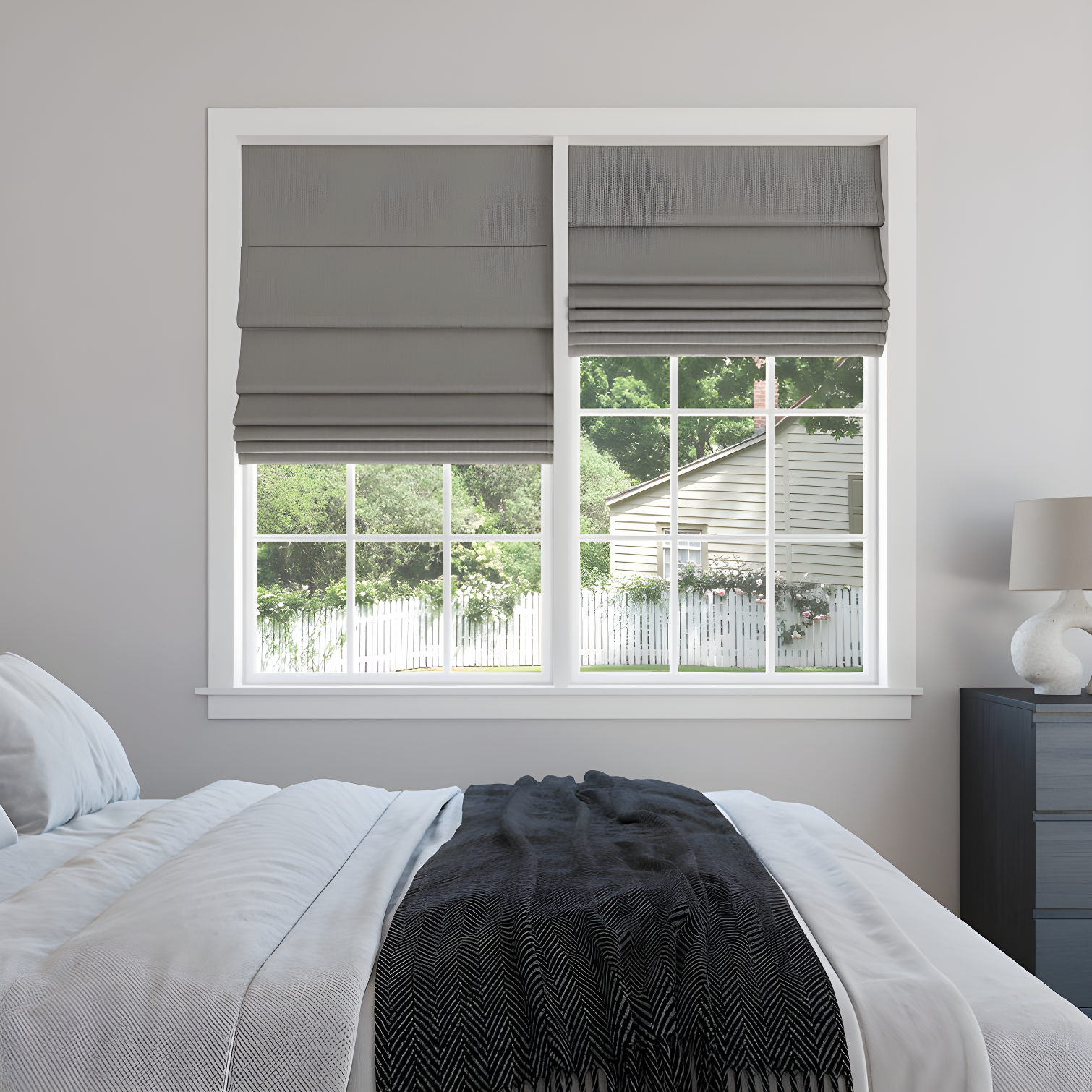 Pryer Textured 100% Blackout Cordless Roman Shade
