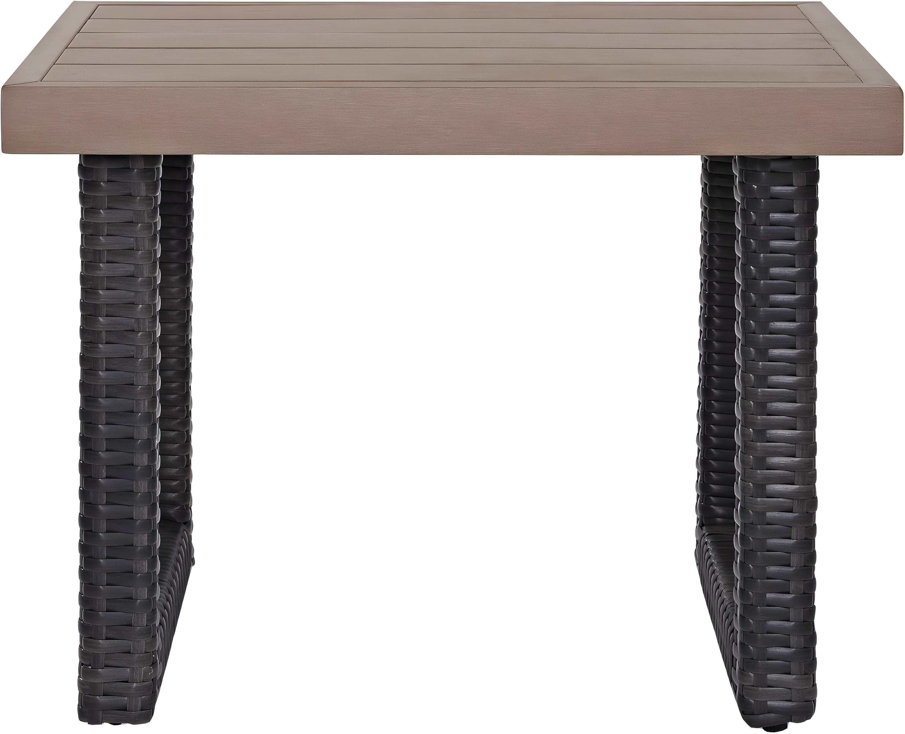 Beaufort Side Table - Crosley: Modern Wicker & Resin, UV-Resistant Patio Furniture