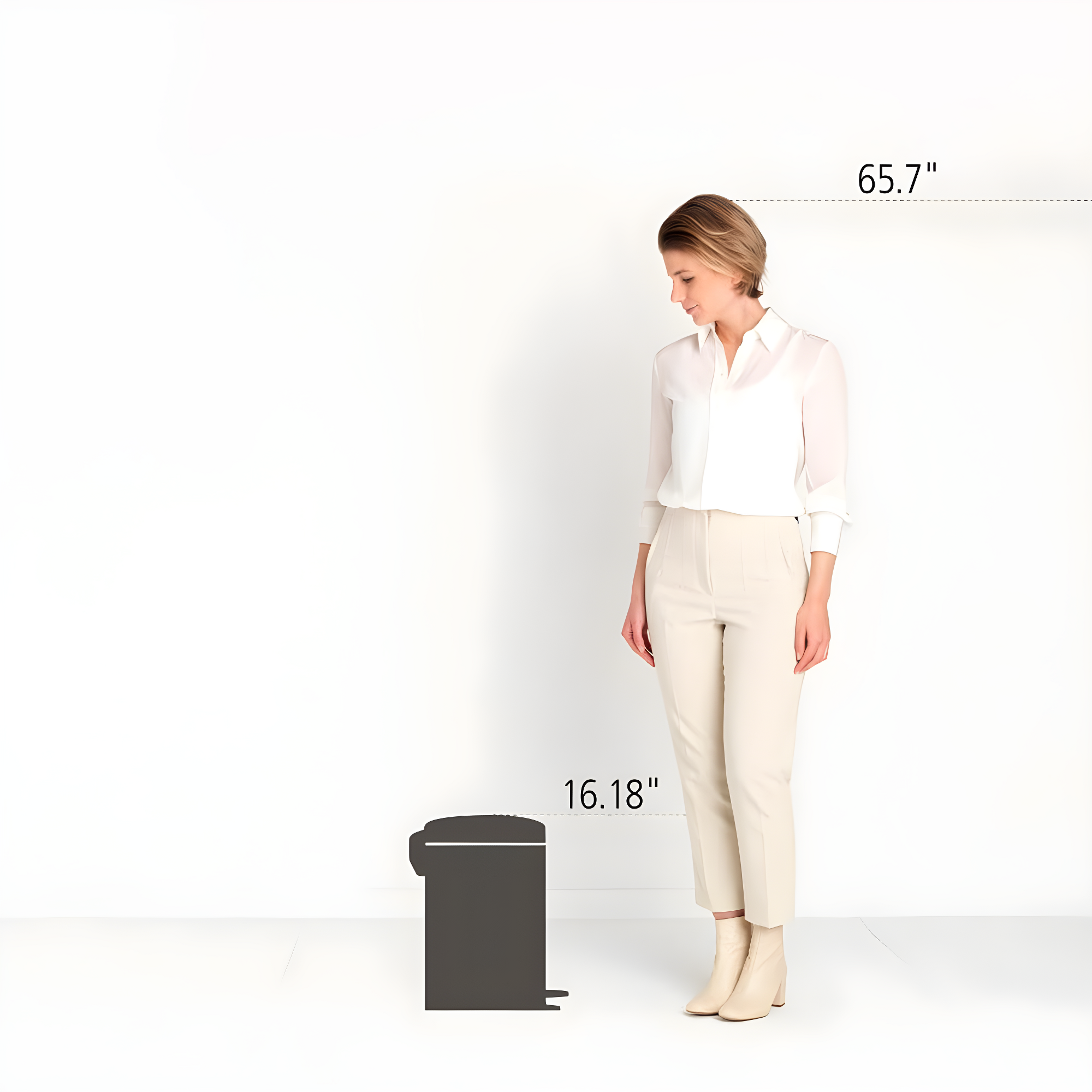 Brabantia Newicon Step On Trash Can, 3.2 Gallon (12 Liter)